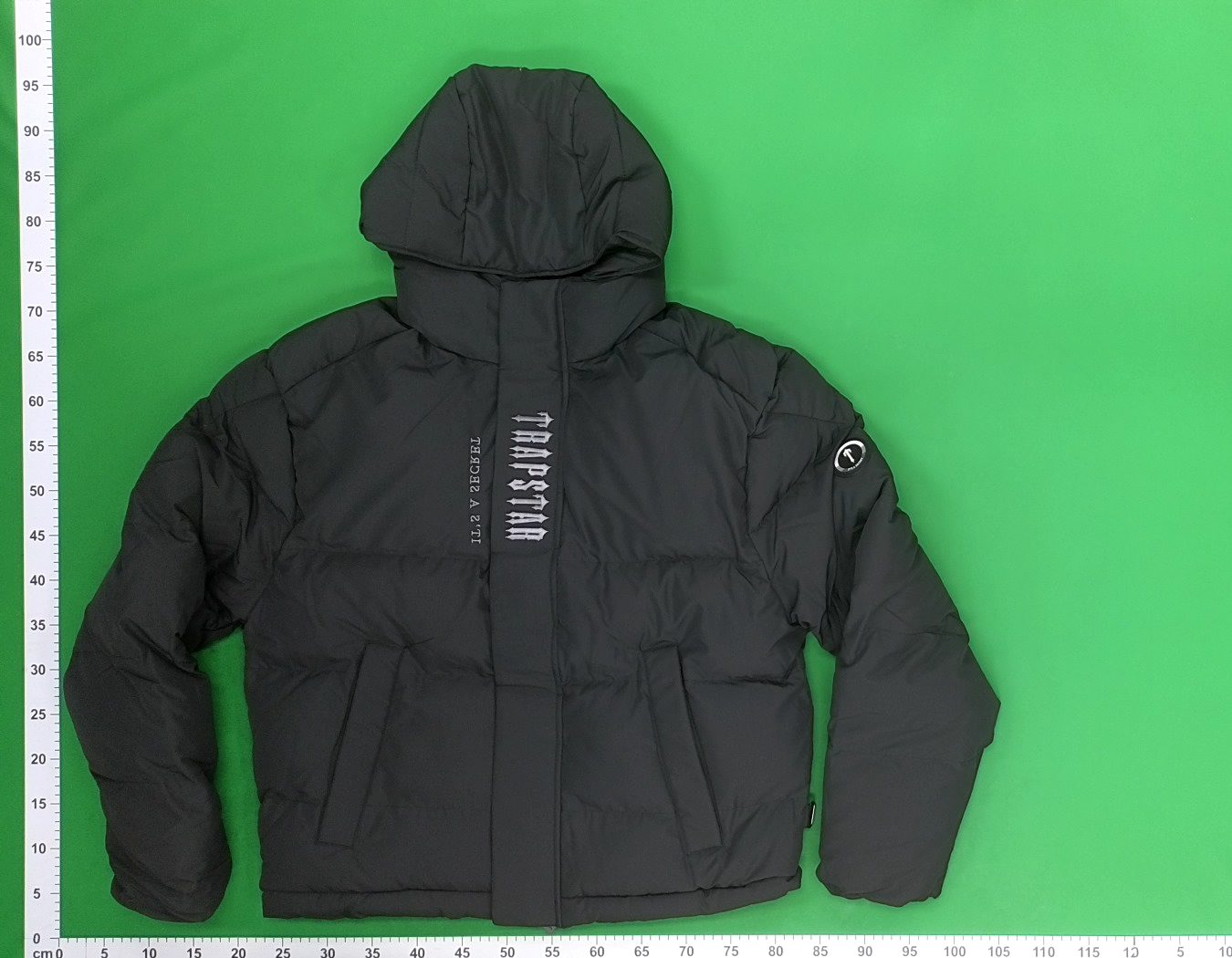 Black Down Puffer Jacket with Hood for Men