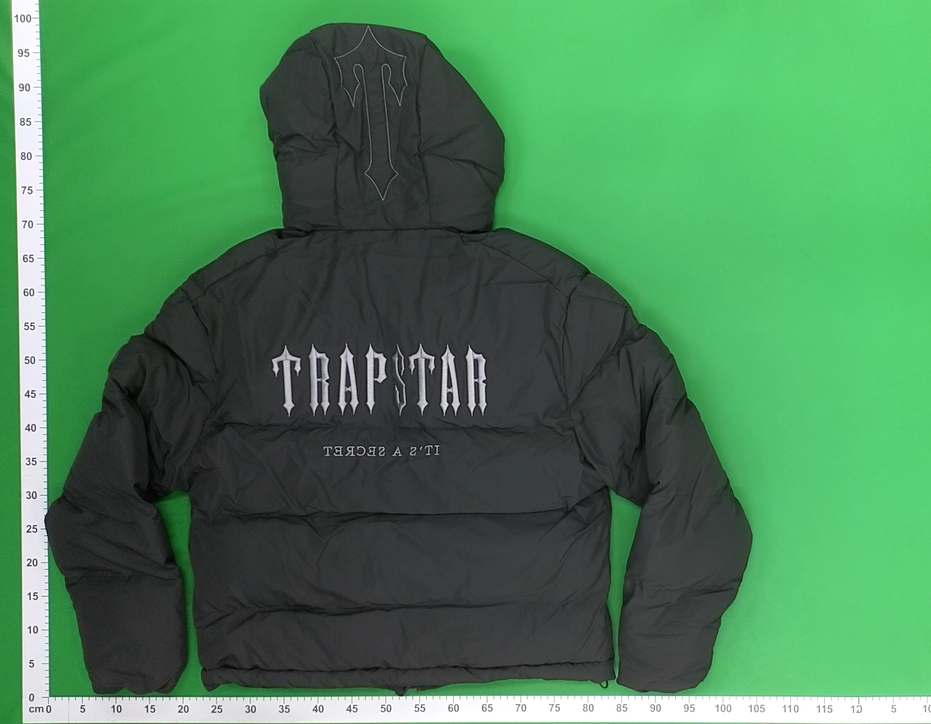 Black Down Puffer Jacket with Hood for Men