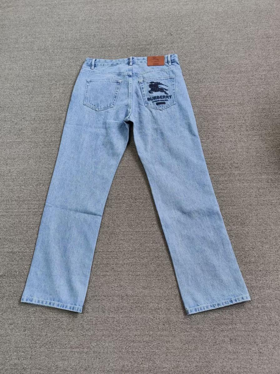 Light Blue Straight Fit Denim Jeans for Men