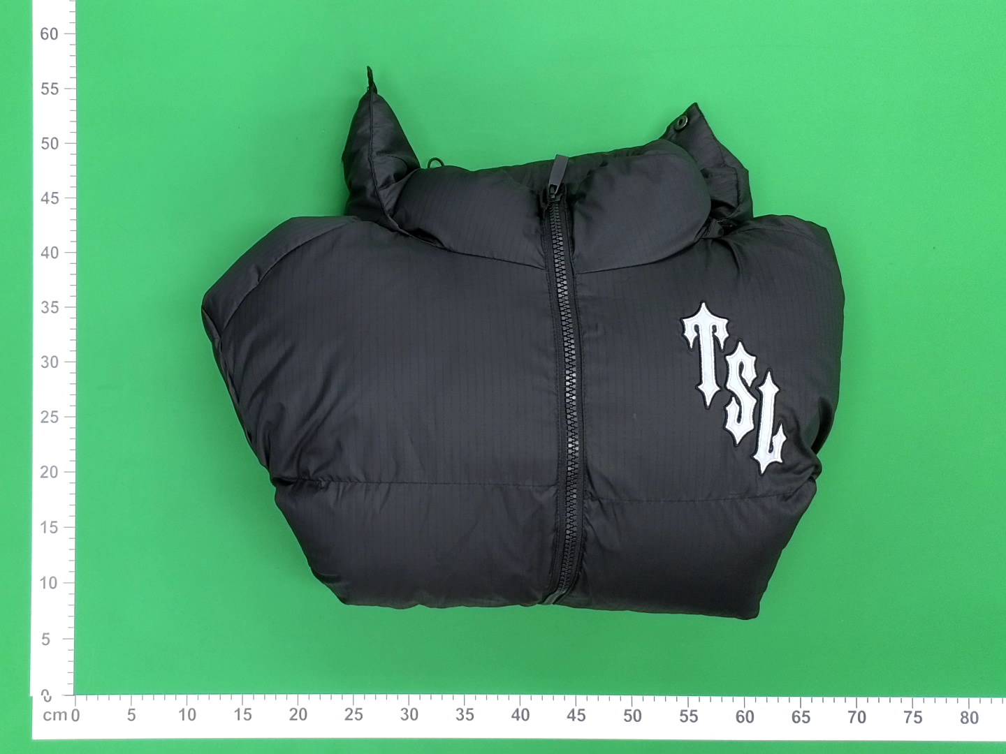 Black Quilted Down Jacket with Detachable Hood