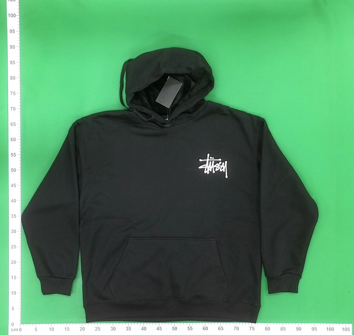 Stussy Black Hoodie with White Logo - Stylish Streetwear