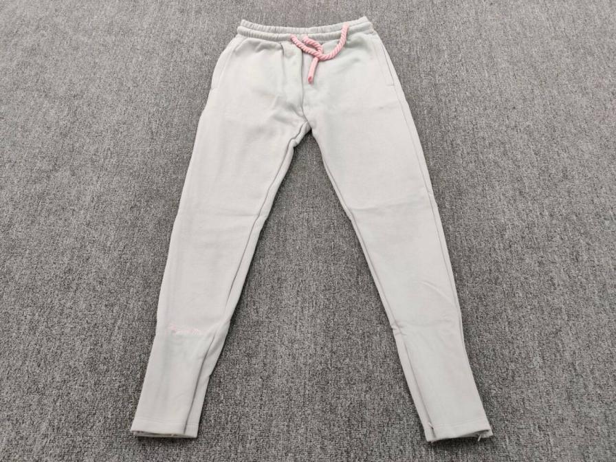 Cozy Gray Hoodie & Sweatpants Set with Pink Drawstrings