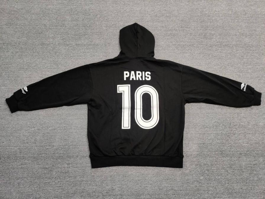 Alenciaga Black Zip-Up Hoodie with Logo and Crest Design
