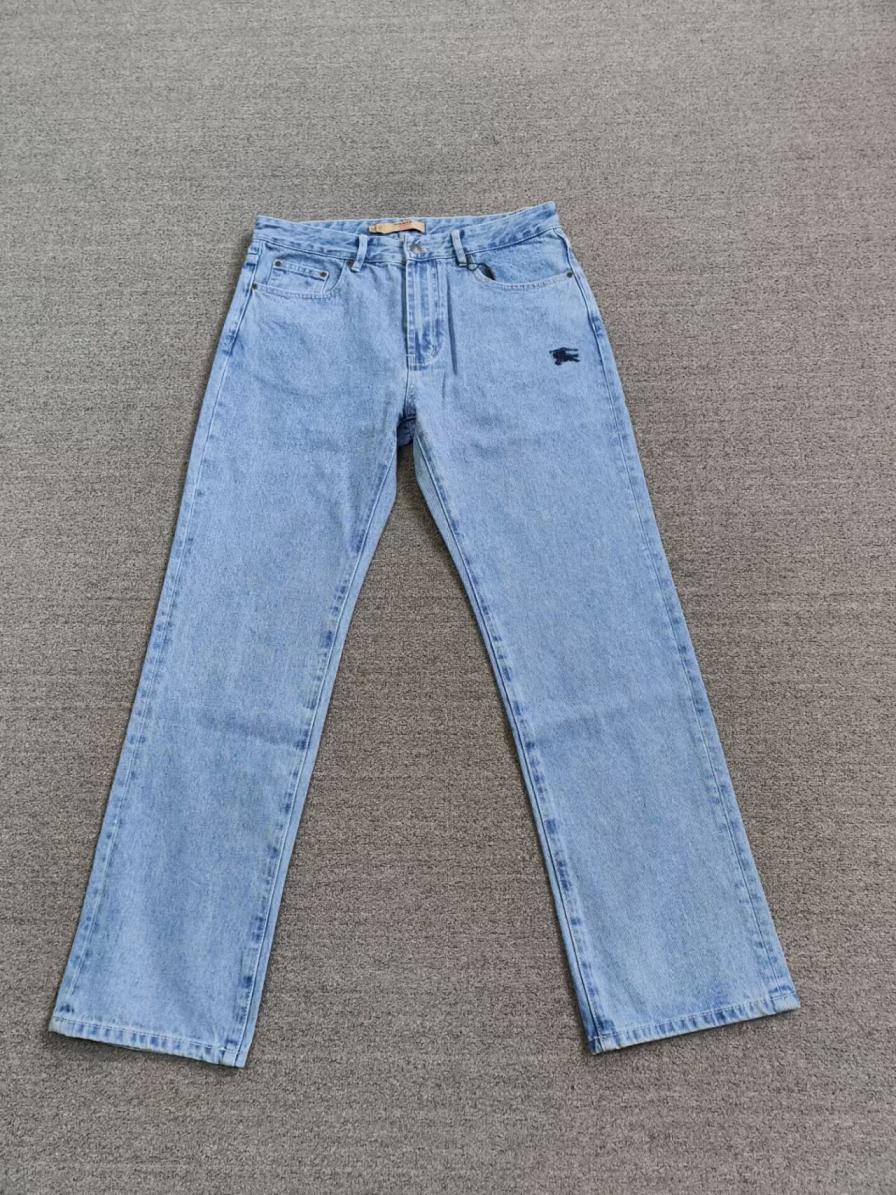 Light Blue Straight Fit Denim Jeans for Men