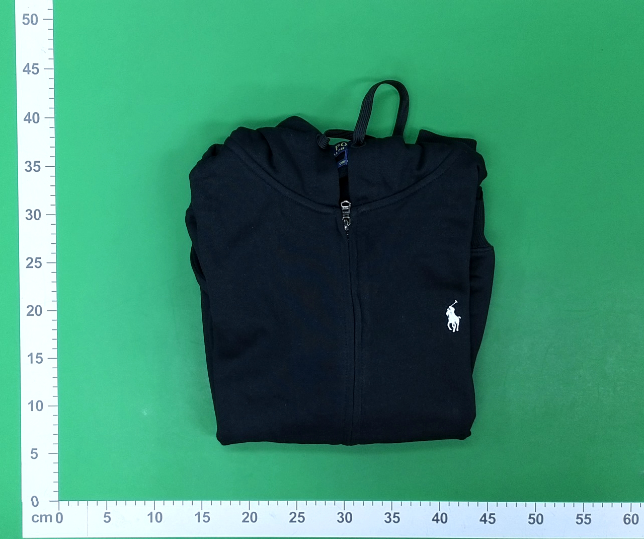 Polo Ralph Lauren Black Zip-Up Hoodie with Red Pony Logo