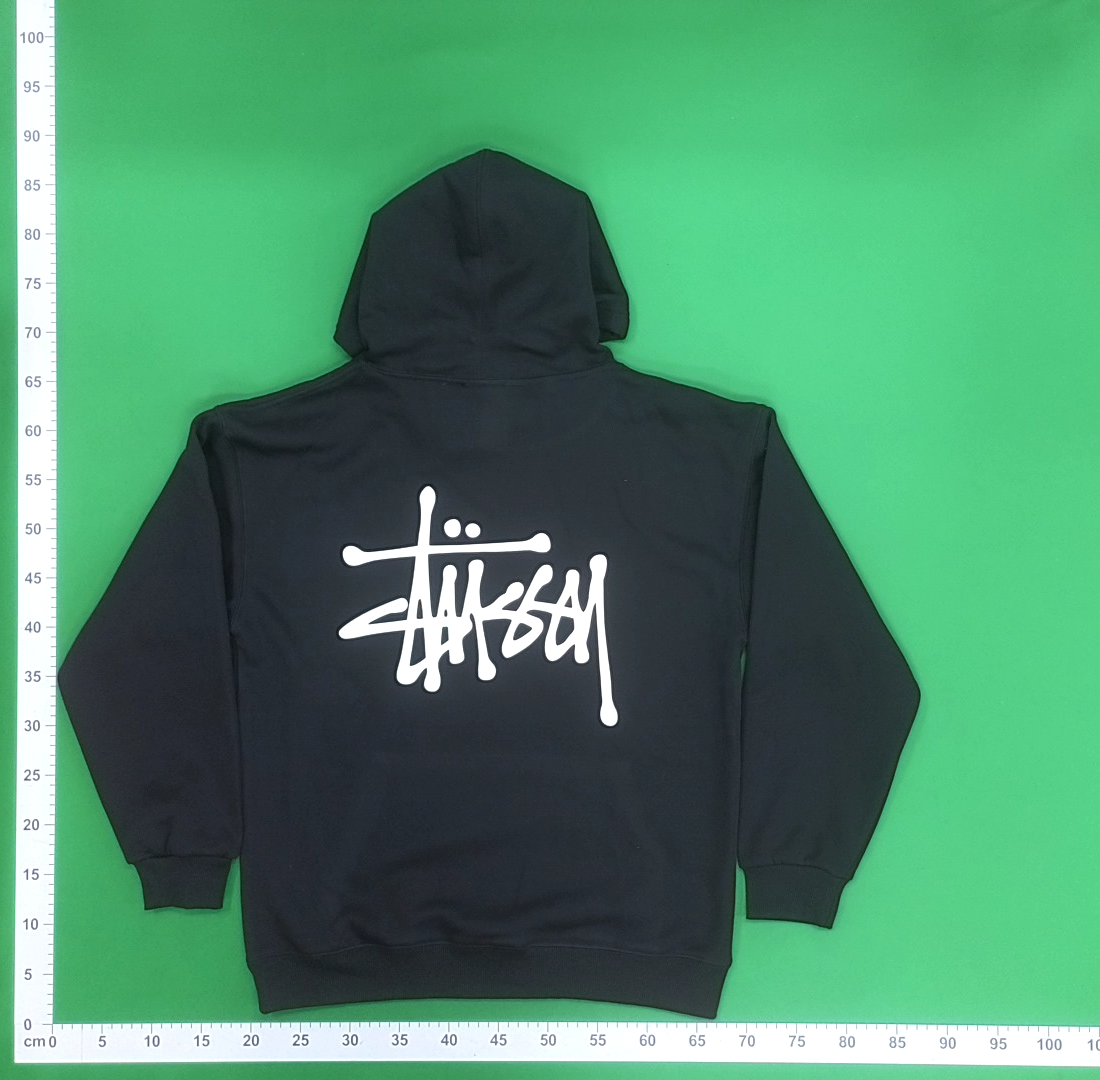 Stussy Red Hoodie with White Logo Back Print