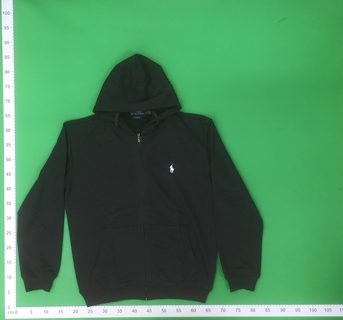 Polo Ralph Lauren Black Zip-Up Hoodie with Red Pony Logo