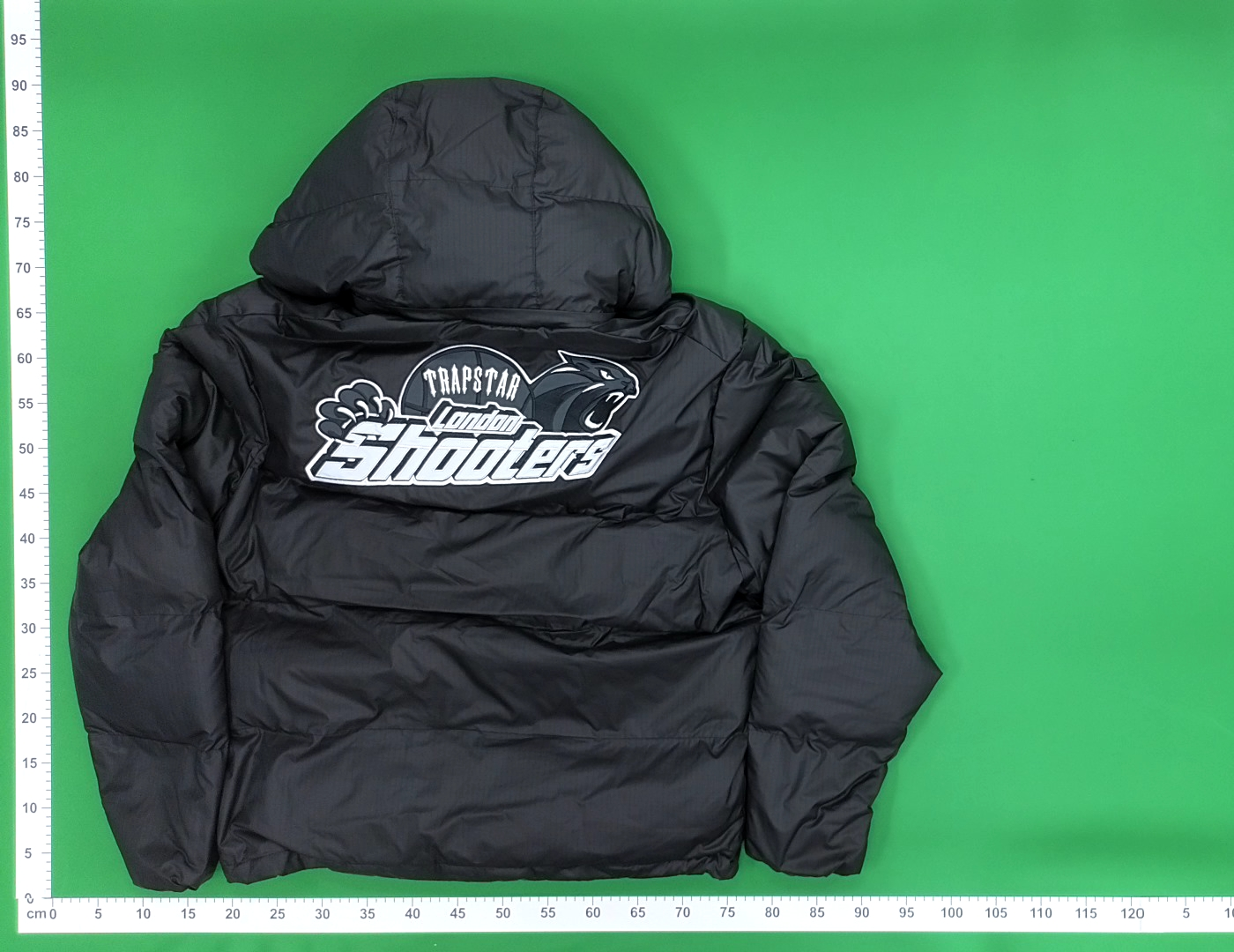 Black Quilted Down Jacket with Detachable Hood