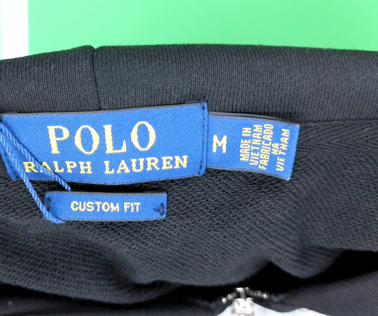 Polo Ralph Lauren Black Zip-Up Hoodie with Red Pony Logo