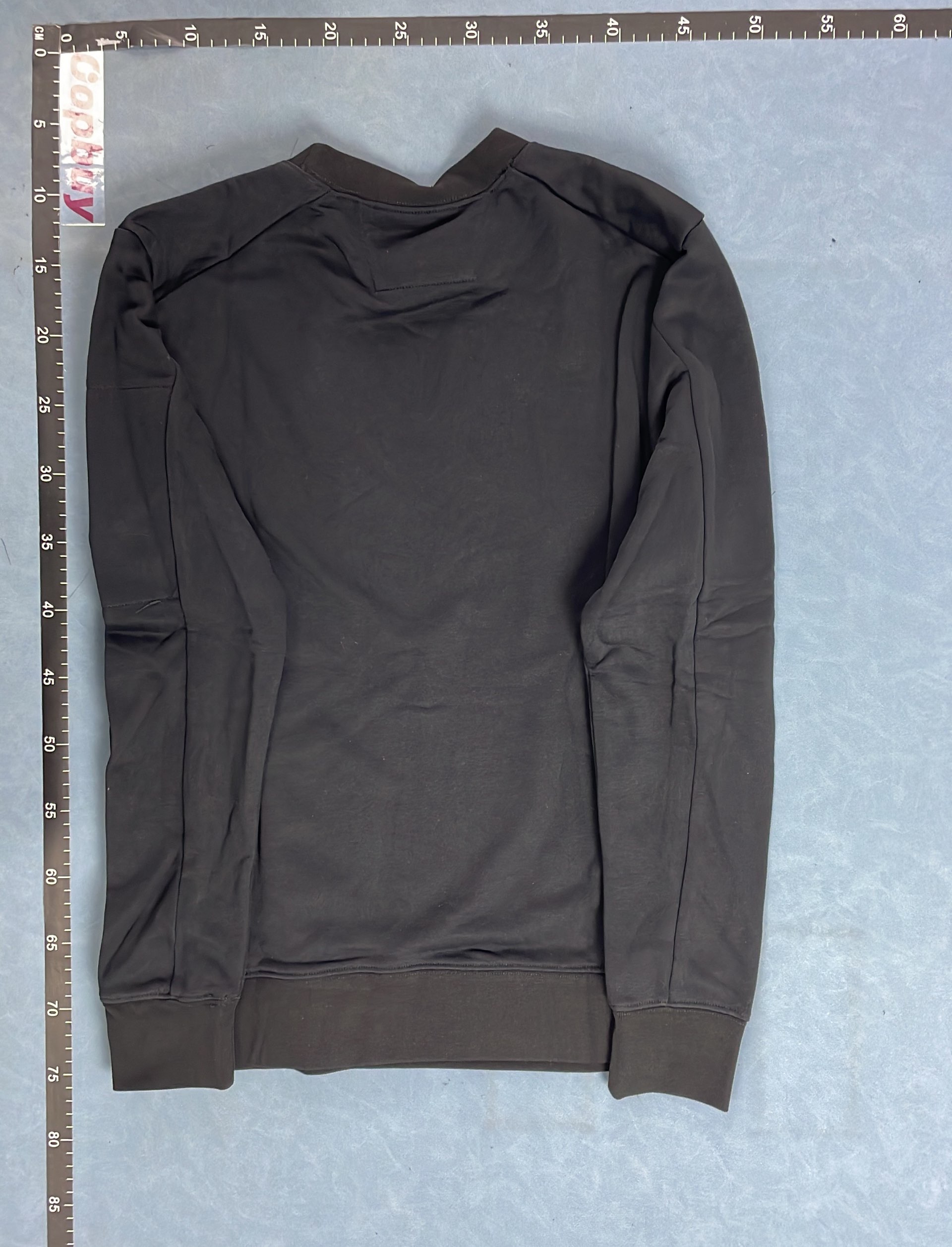 Men's Navy Blue Crewneck Sweatshirt with Patch Detail