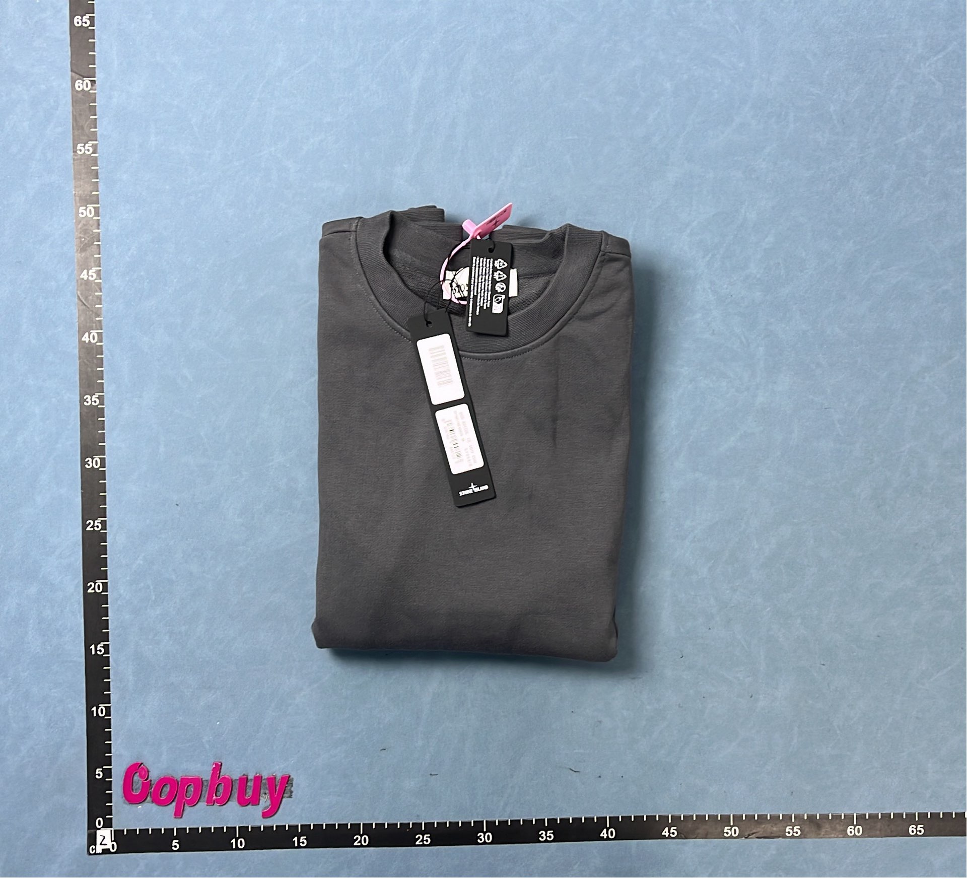 White Stone Island Crewneck Sweatshirt with Patch