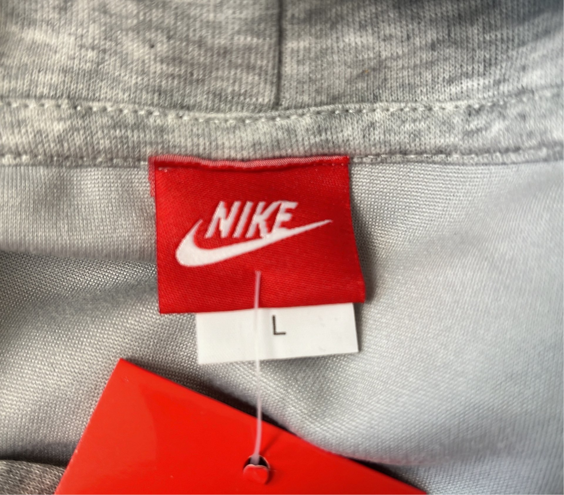 Gray Nike Hoodie with Embroidered Logo - Women's Casual Sweatshirt