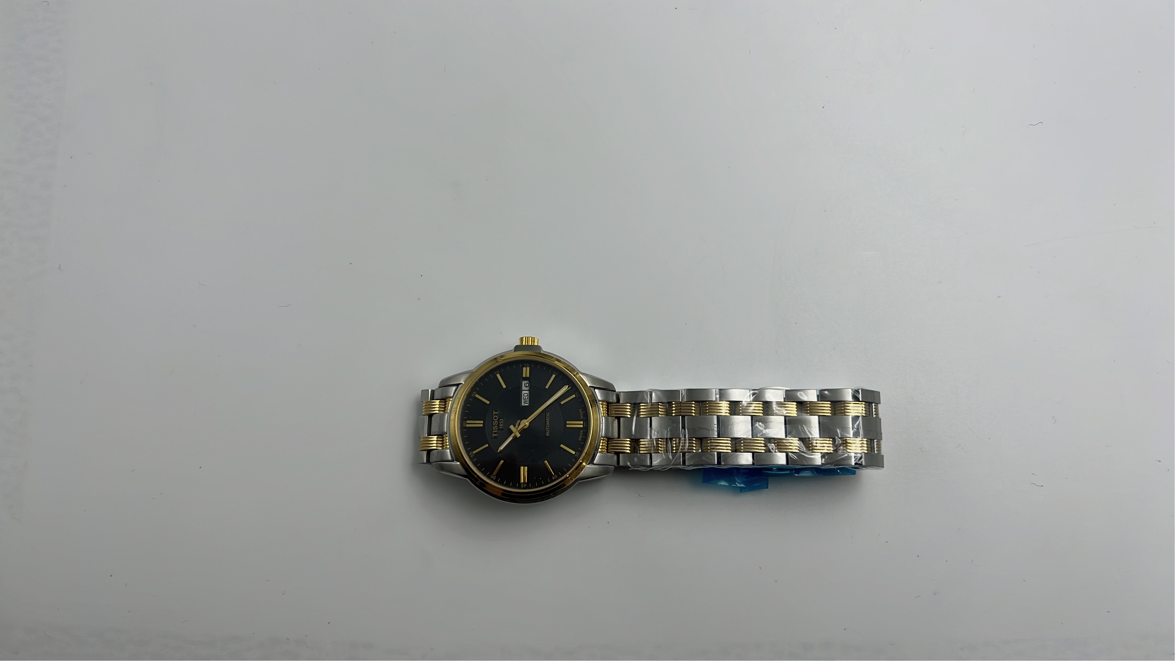 Tissot Automatic Watch with Date and Day Display Silver Men's Watch