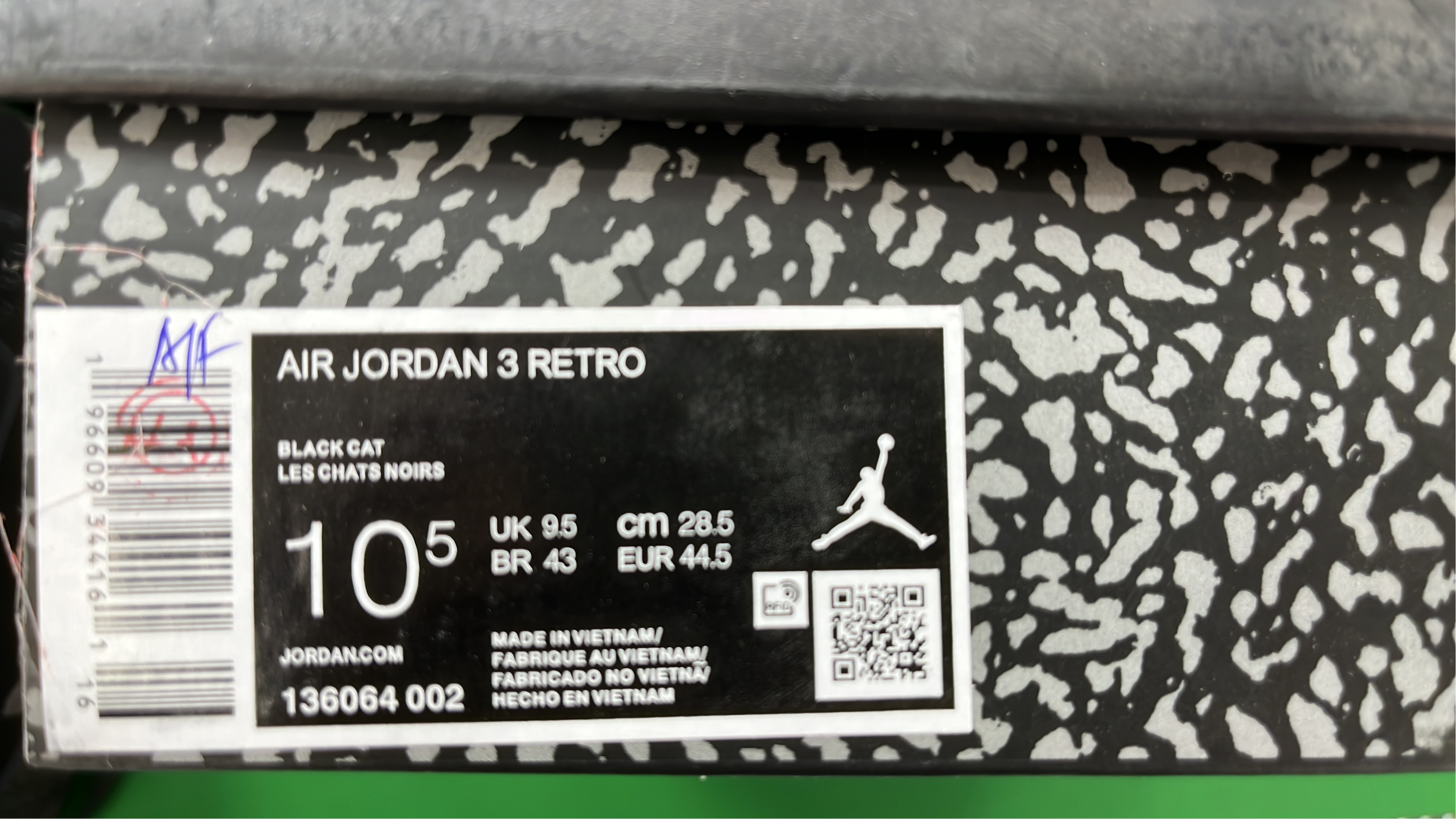 Nike Air Jordan 3 Black Patent Leather Sneakers
