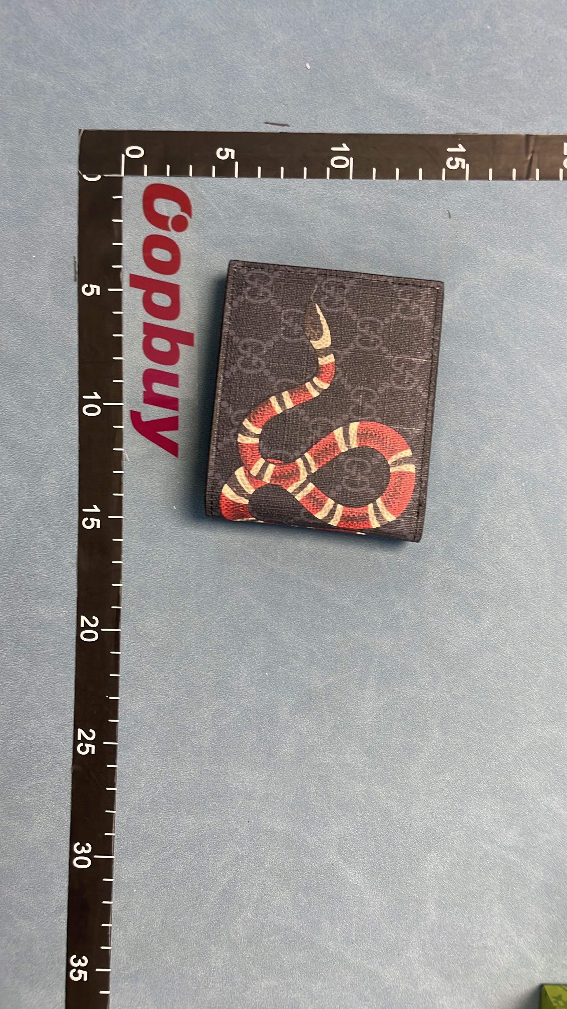 Gucci Snake Print Wallet in GG Supreme Canvas