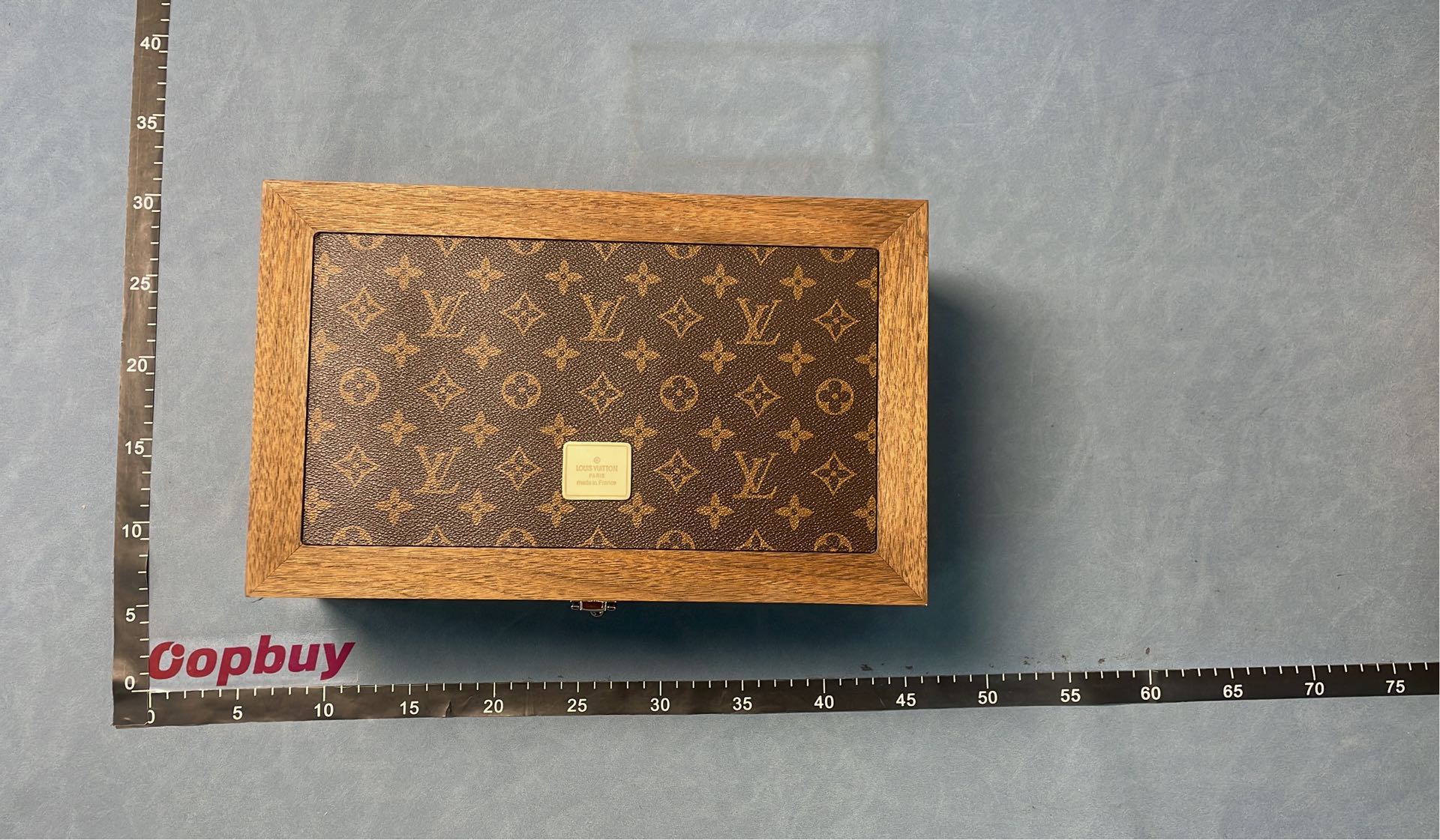 Luxury Wooden Jewelry Box with Monogram Interior