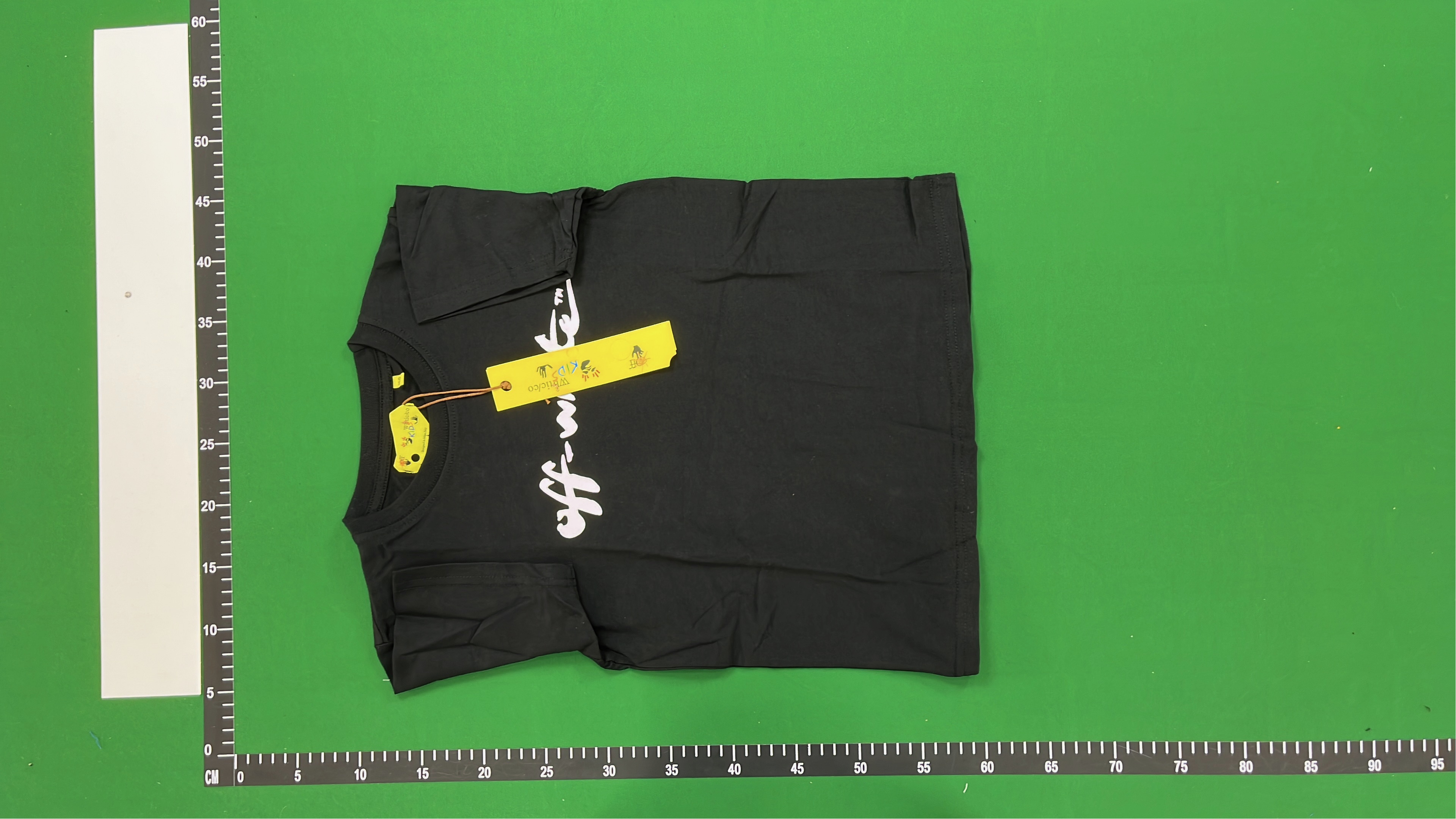 Off-White Black T-Shirt with White Graphic Print