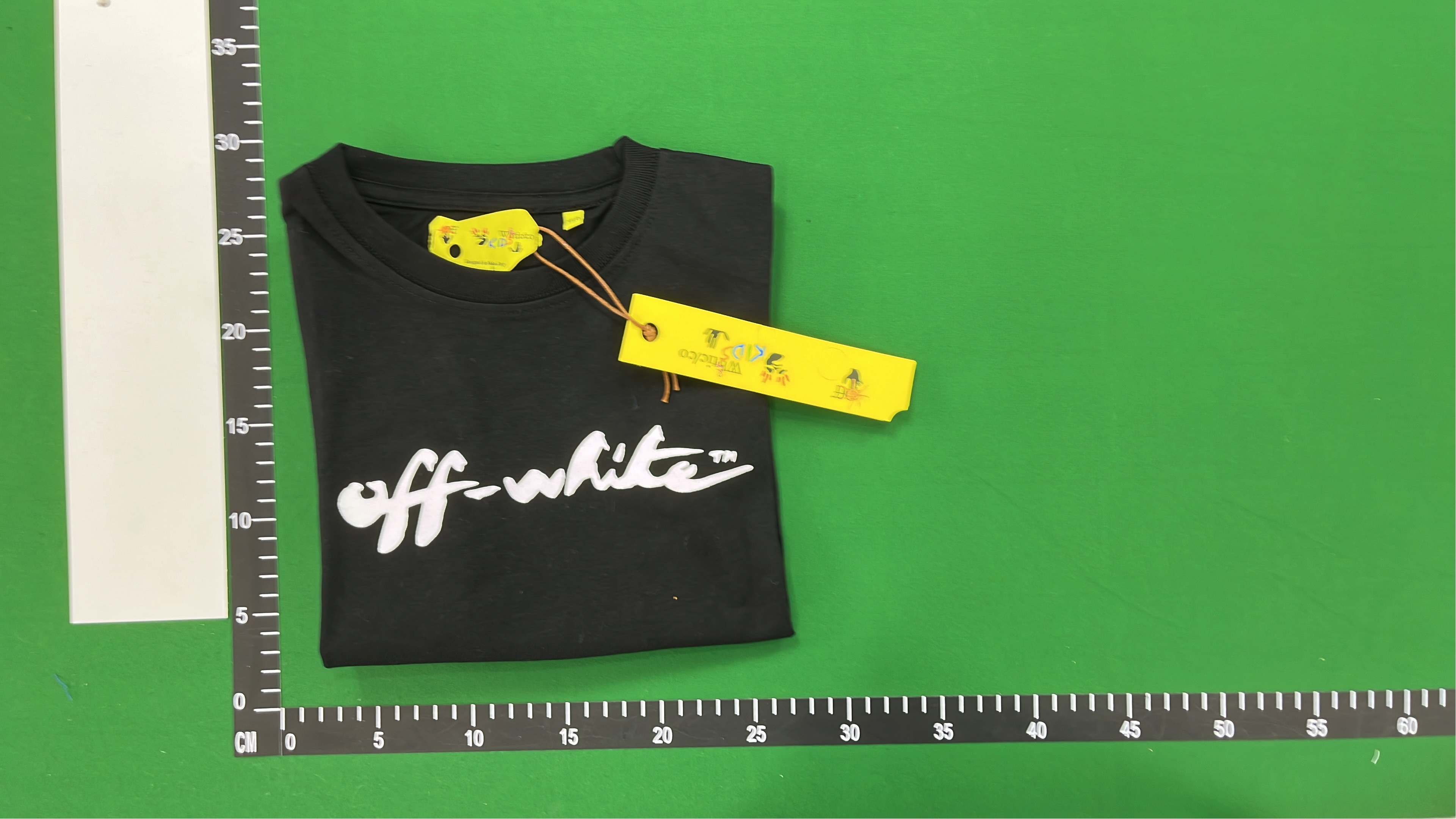 Off-White Black T-Shirt with White Graphic Print