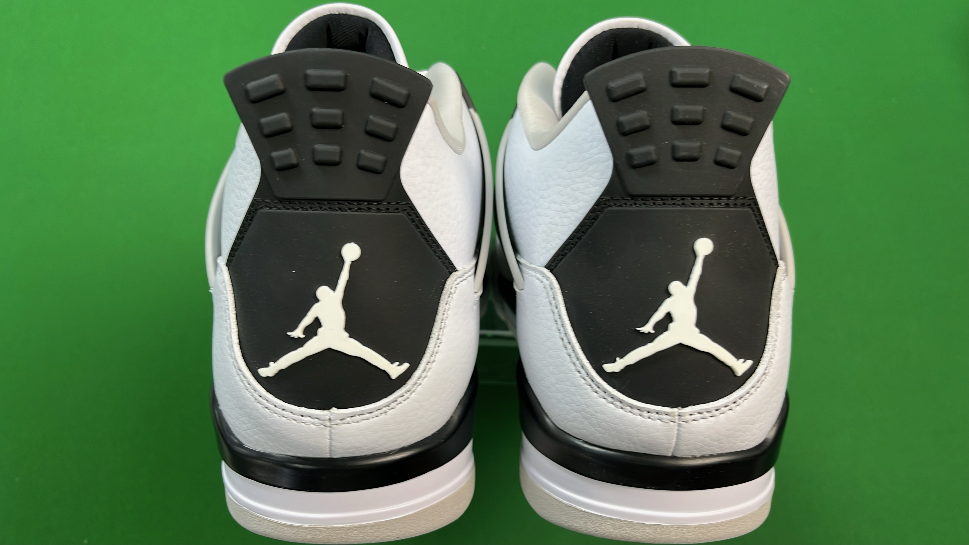 Air Jordan 4 Retro Green Glow White Sneakers