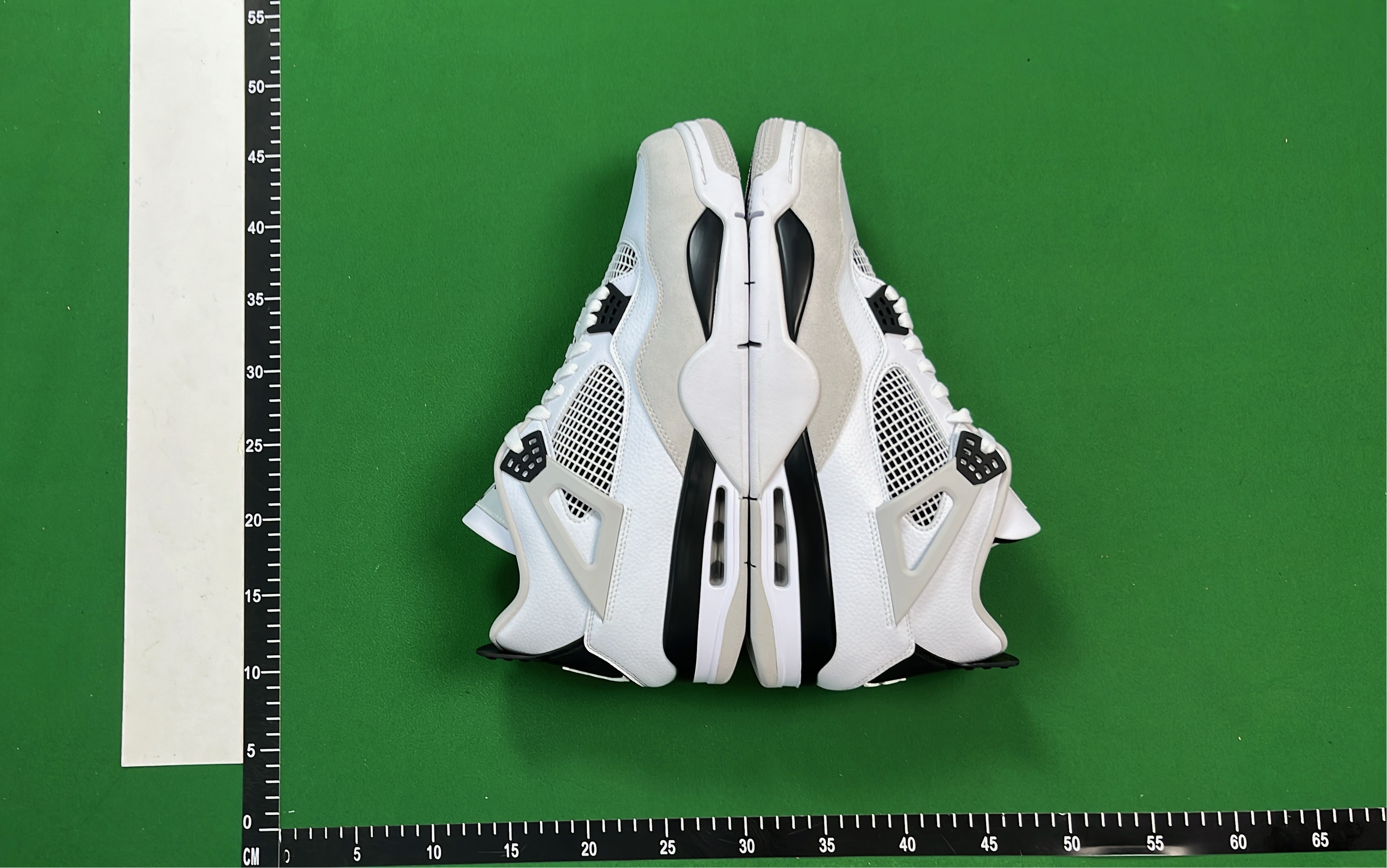 Air Jordan 4 Retro Green Glow White Sneakers