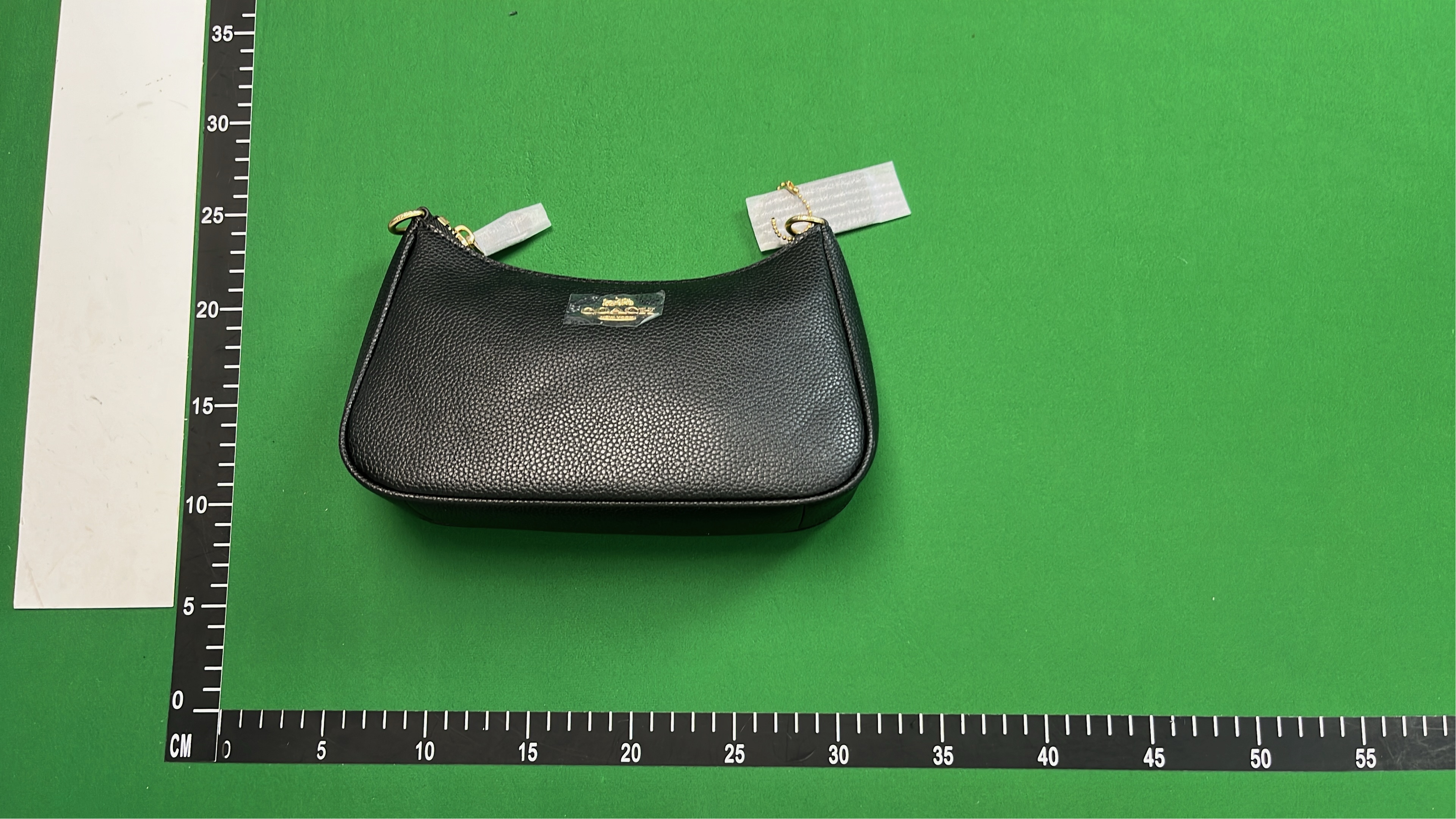 COACH Black Leather Crossbody Bag with Gold Hardware