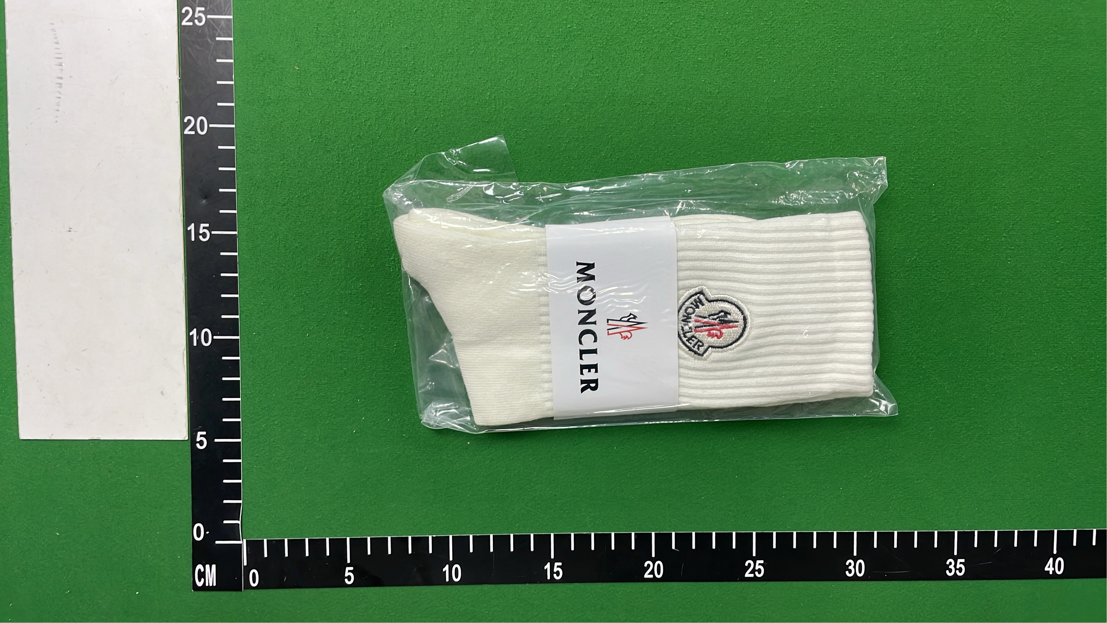 Moncler White Logo Socks for Men and Women