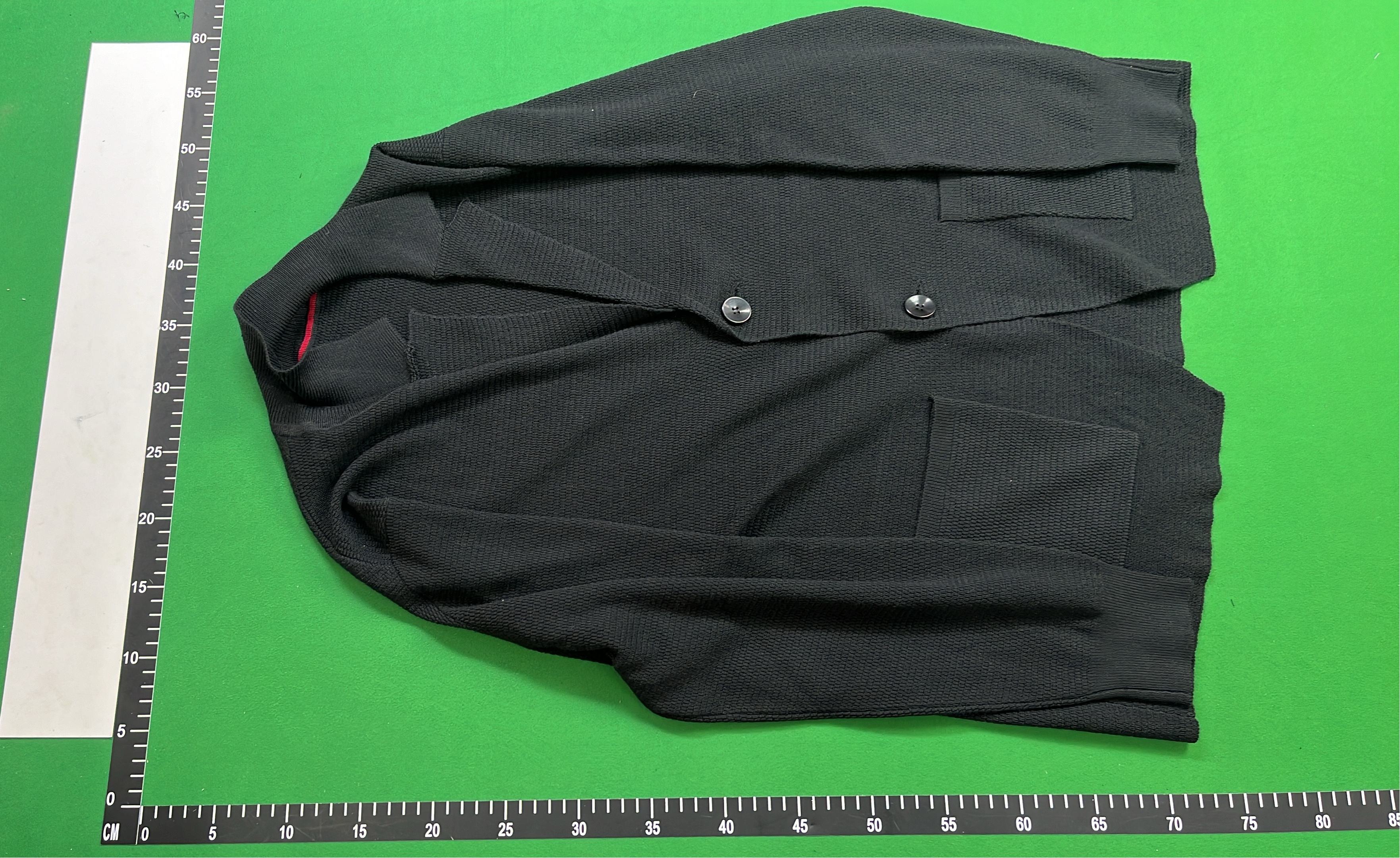 Men's Knit Blazer Jacket in Black - Premium Wool Blend