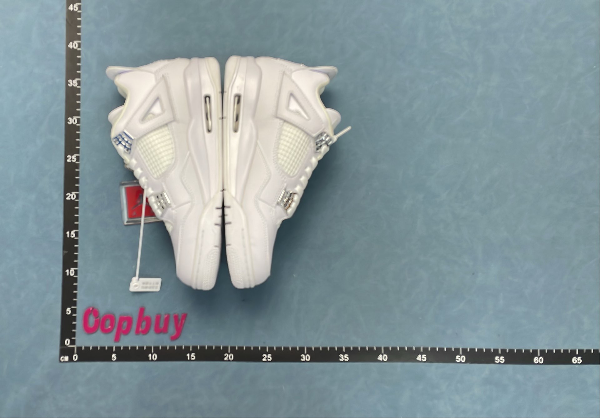 Air Jordan 4 White Leather Sneakers Men's Basketball Shoes