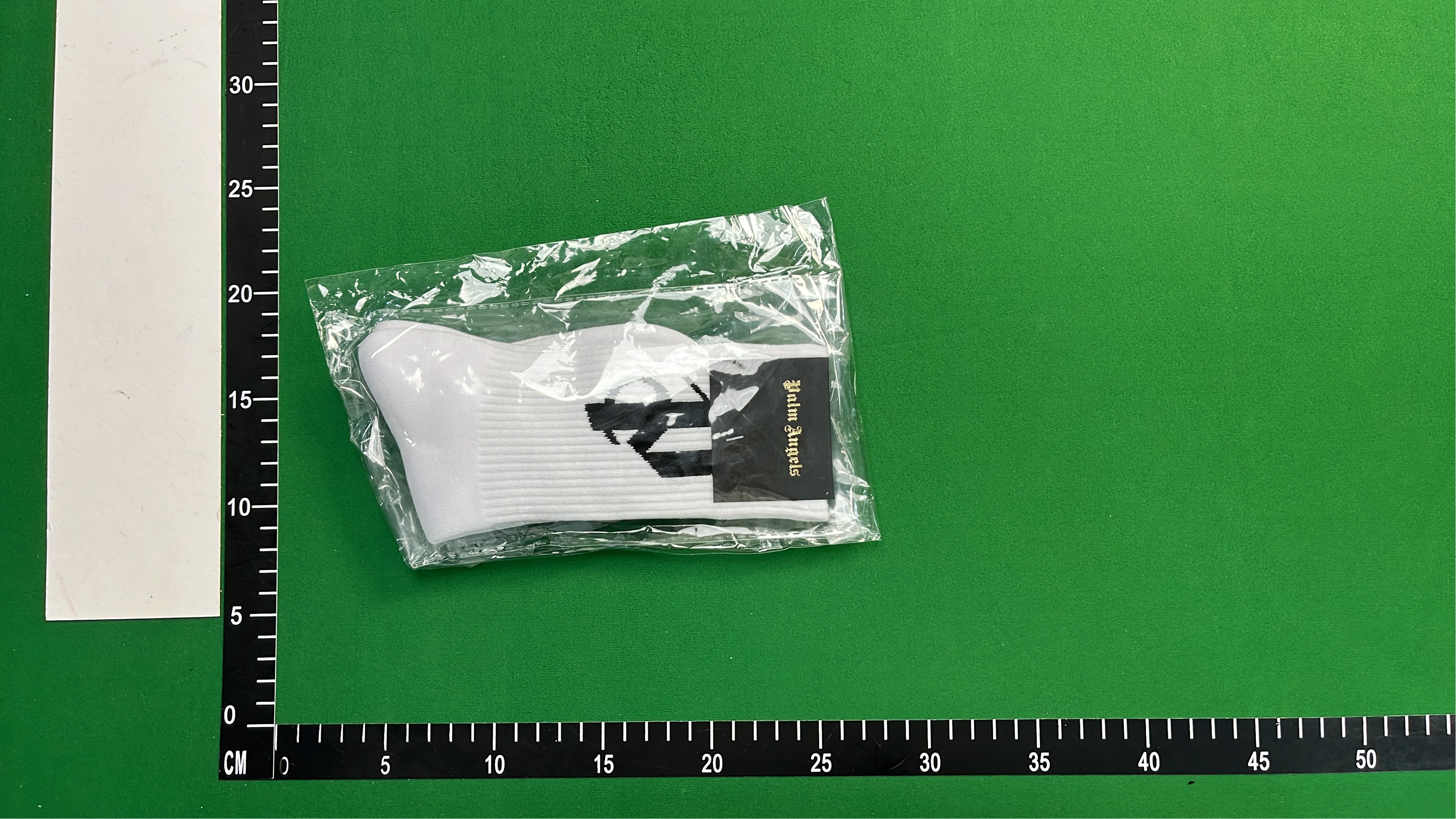 White Socks with Black Gothic Letters A and P