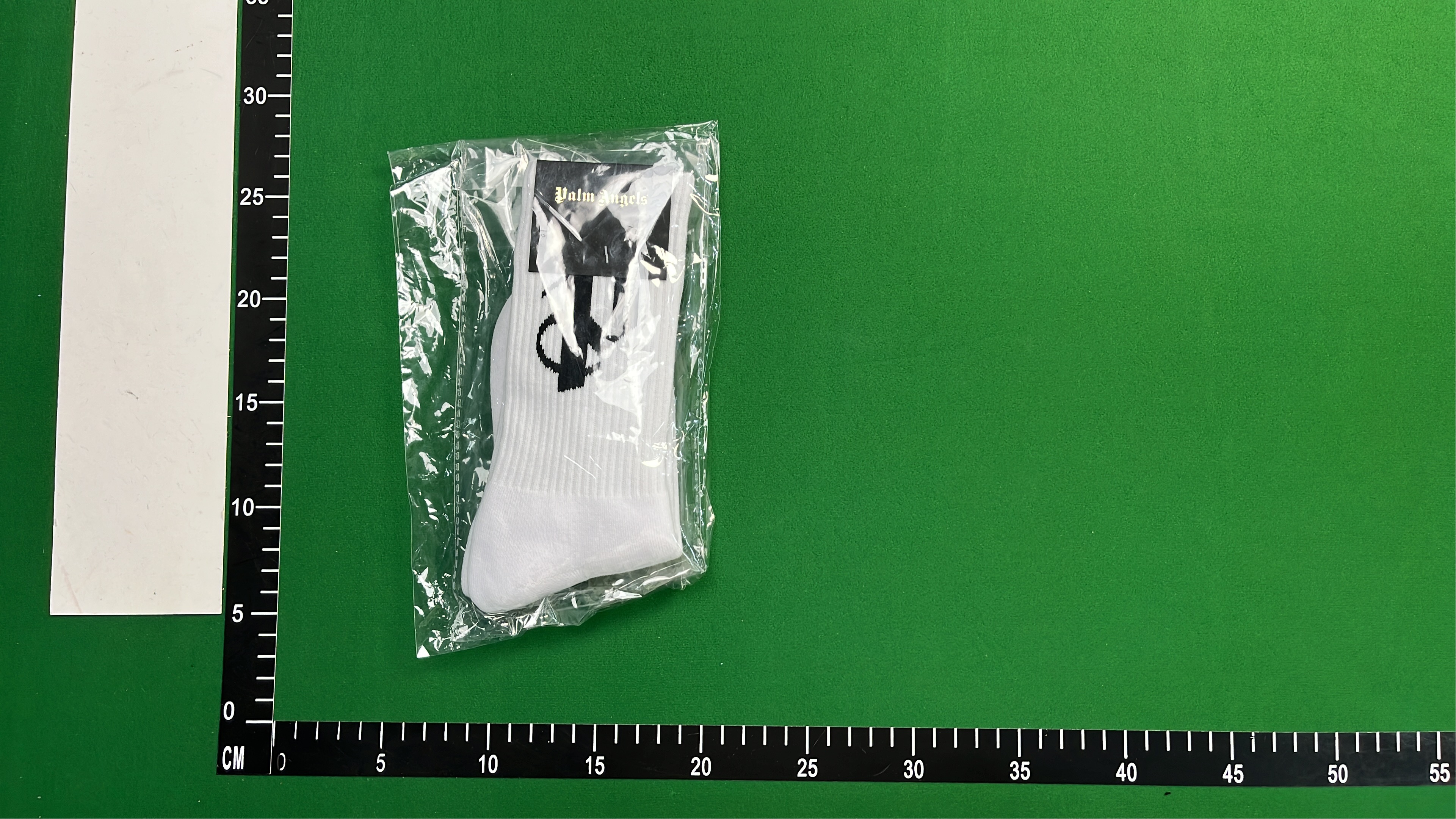 White Socks with Black Gothic Letters A and P