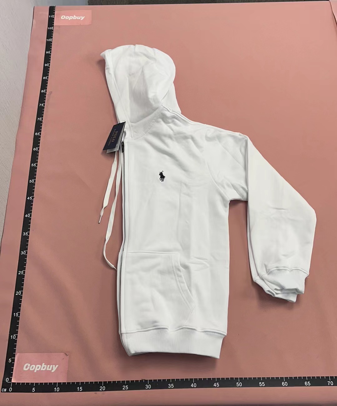 Men's Gray Full-Zip Hoodie with Pony Logo