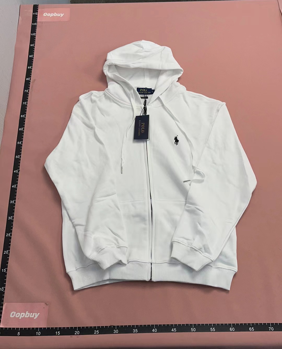 Men's Gray Full-Zip Hoodie with Pony Logo