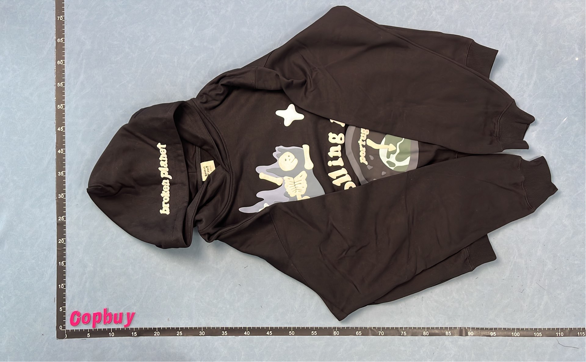 Black Galaxy Print Hoodie with Star Design