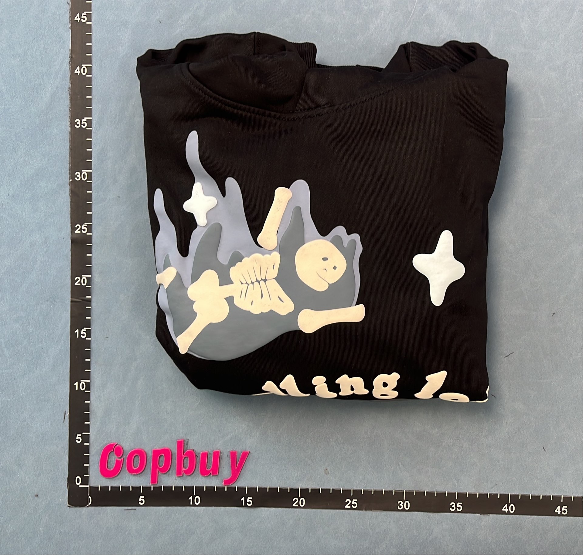 Black Galaxy Print Hoodie with Star Design