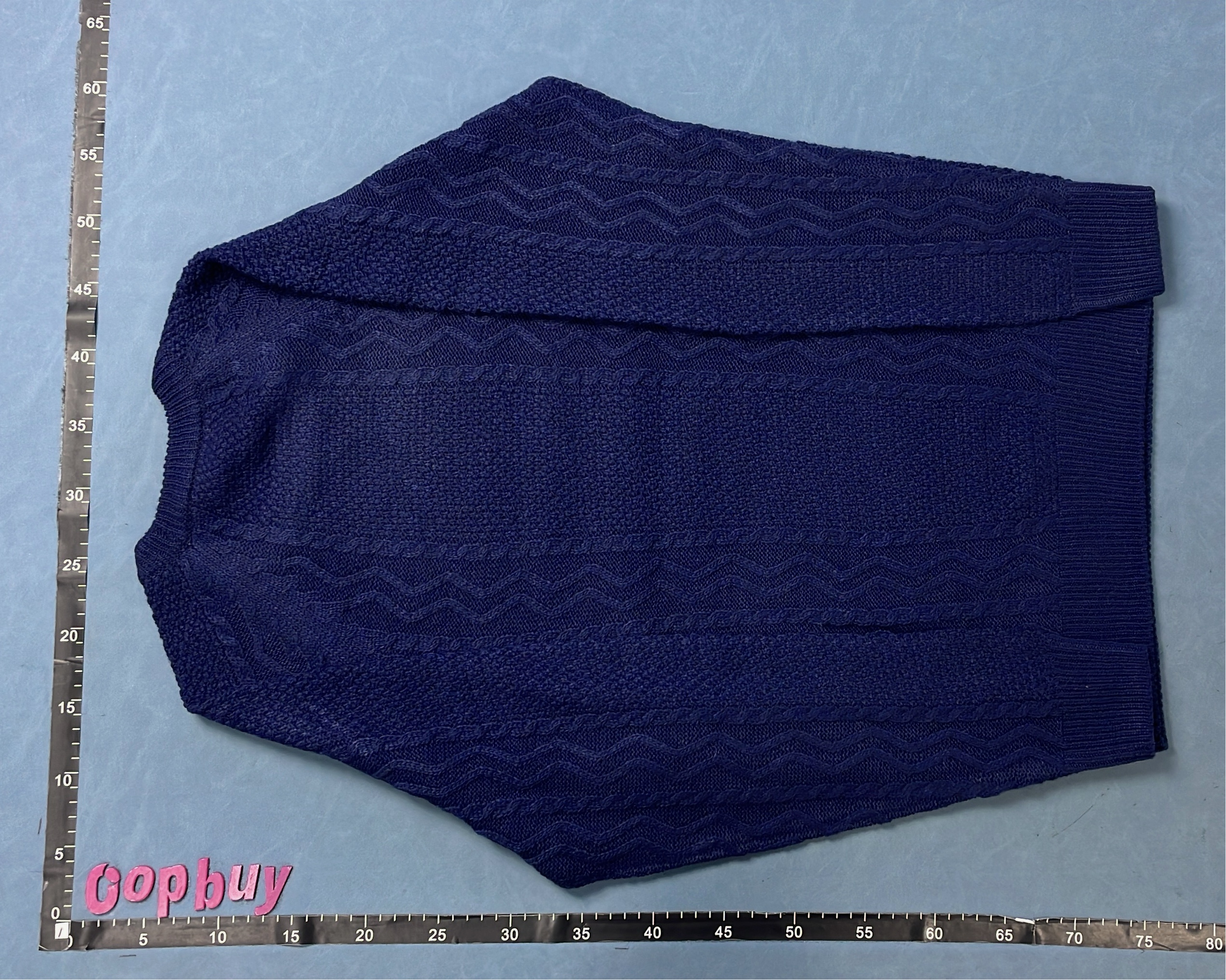 Burberry Navy Cable Knit Sweater Men's Crewneck