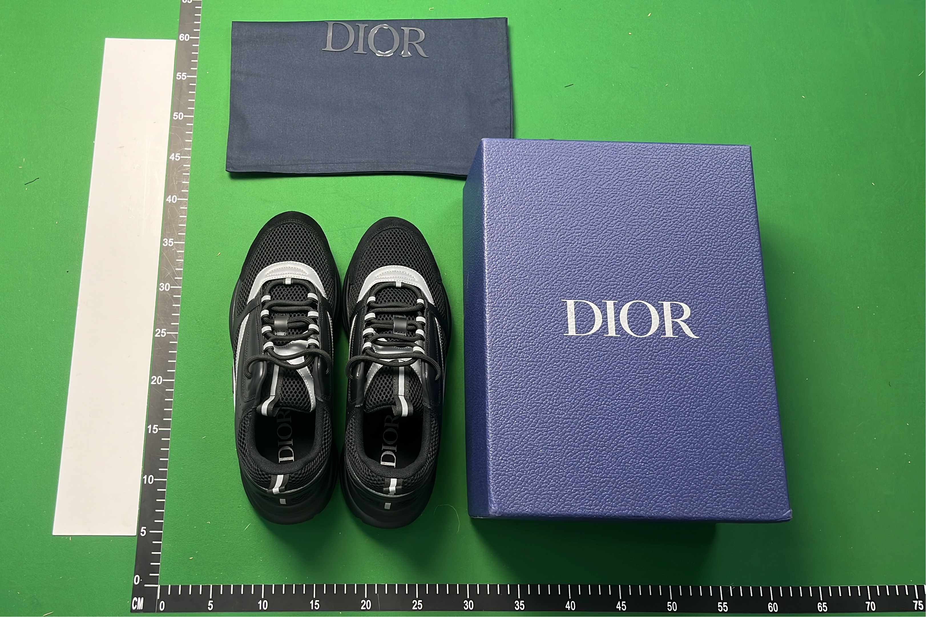 Dior B23 High-Top Sneakers in Black and Gray