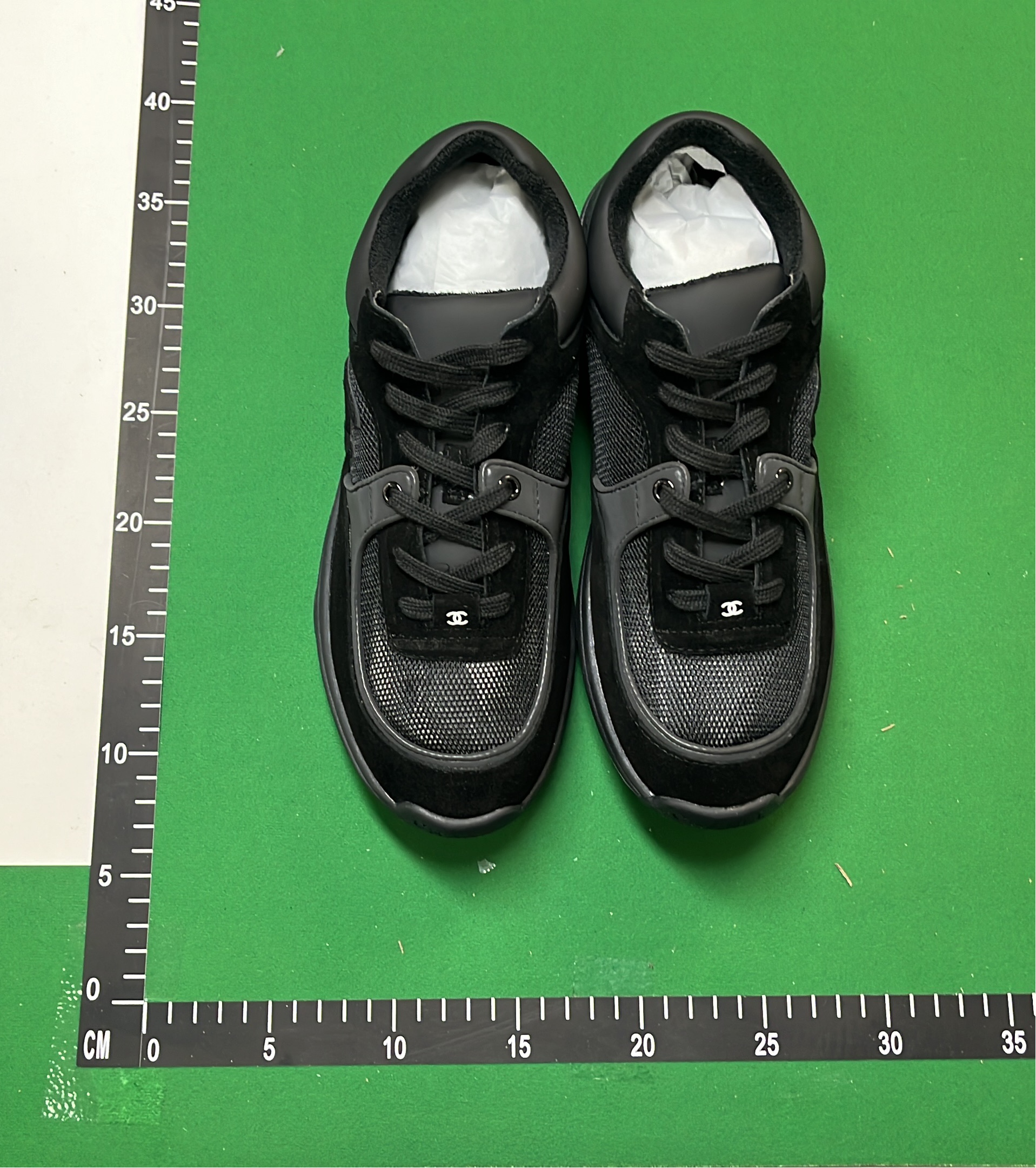 Chanel CC Logo Sneakers - White and Black Fashion Trainers