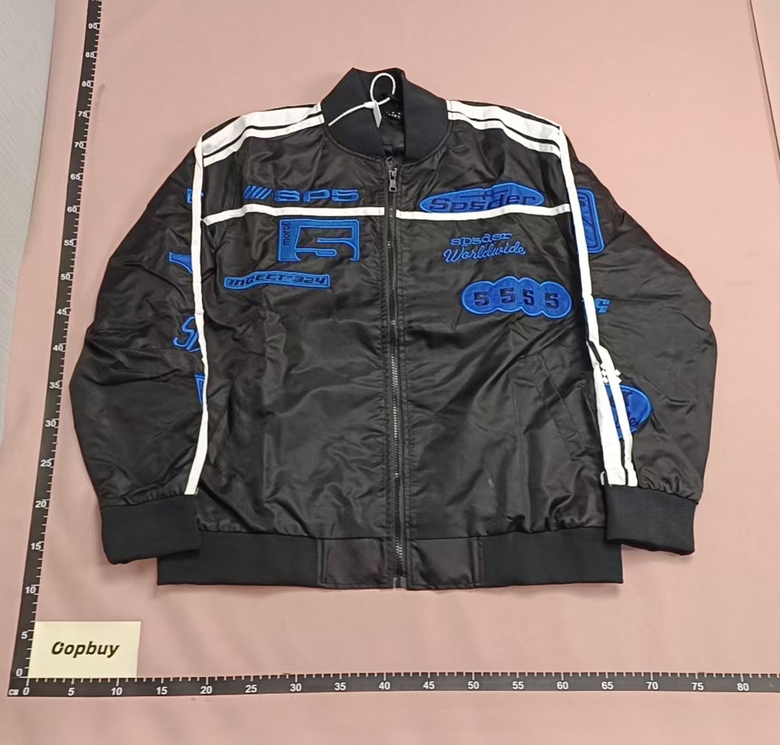Racing Style Bomber Jacket with Number 5 Design