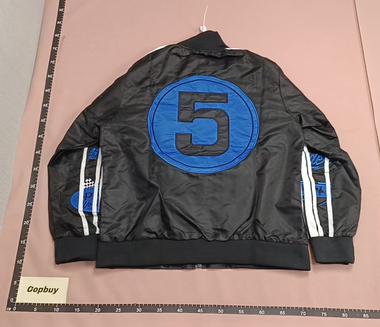 Racing Style Bomber Jacket with Number 5 Design