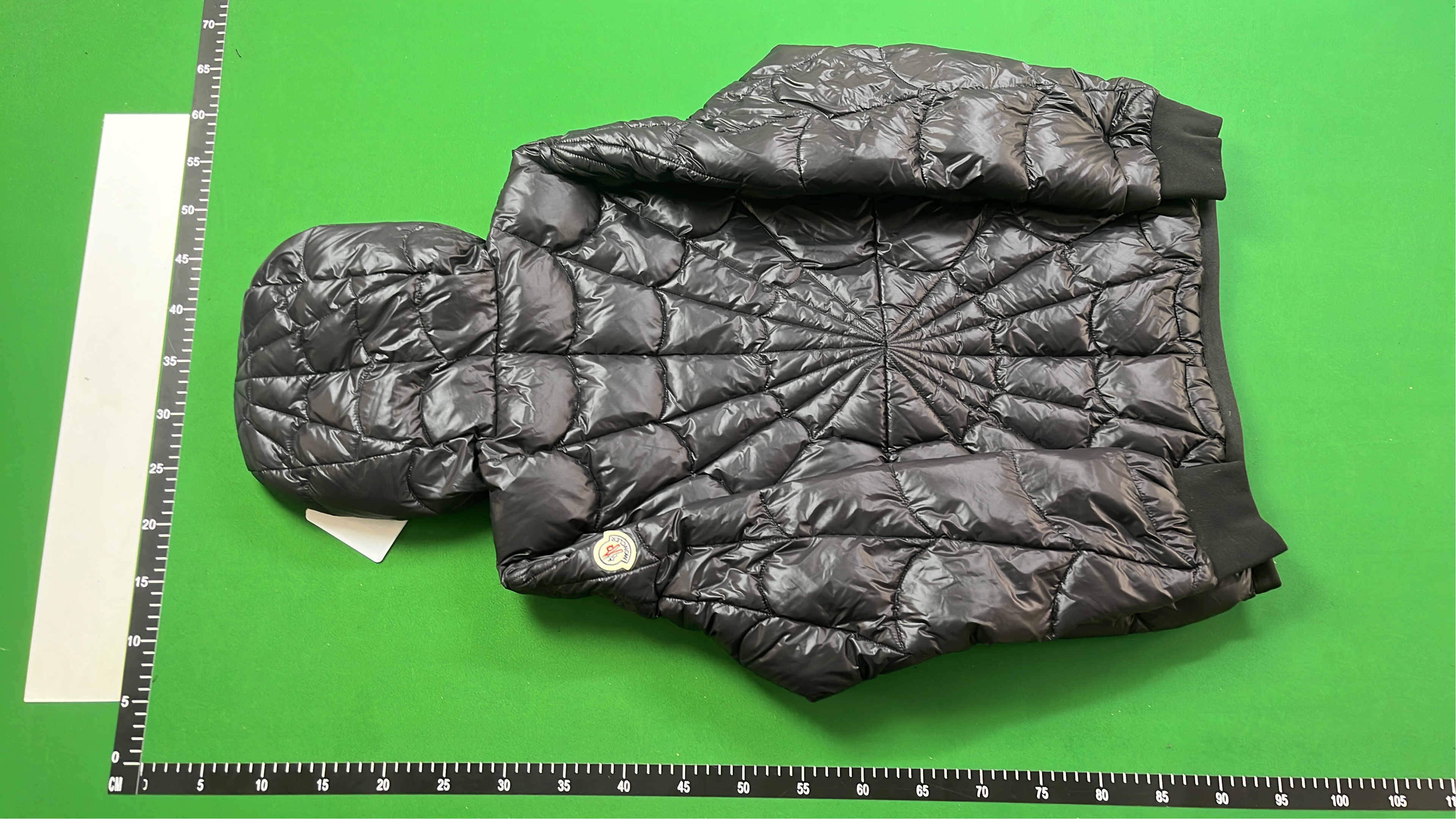 Moncler Black Hooded Puffer Jacket with Quilted Design