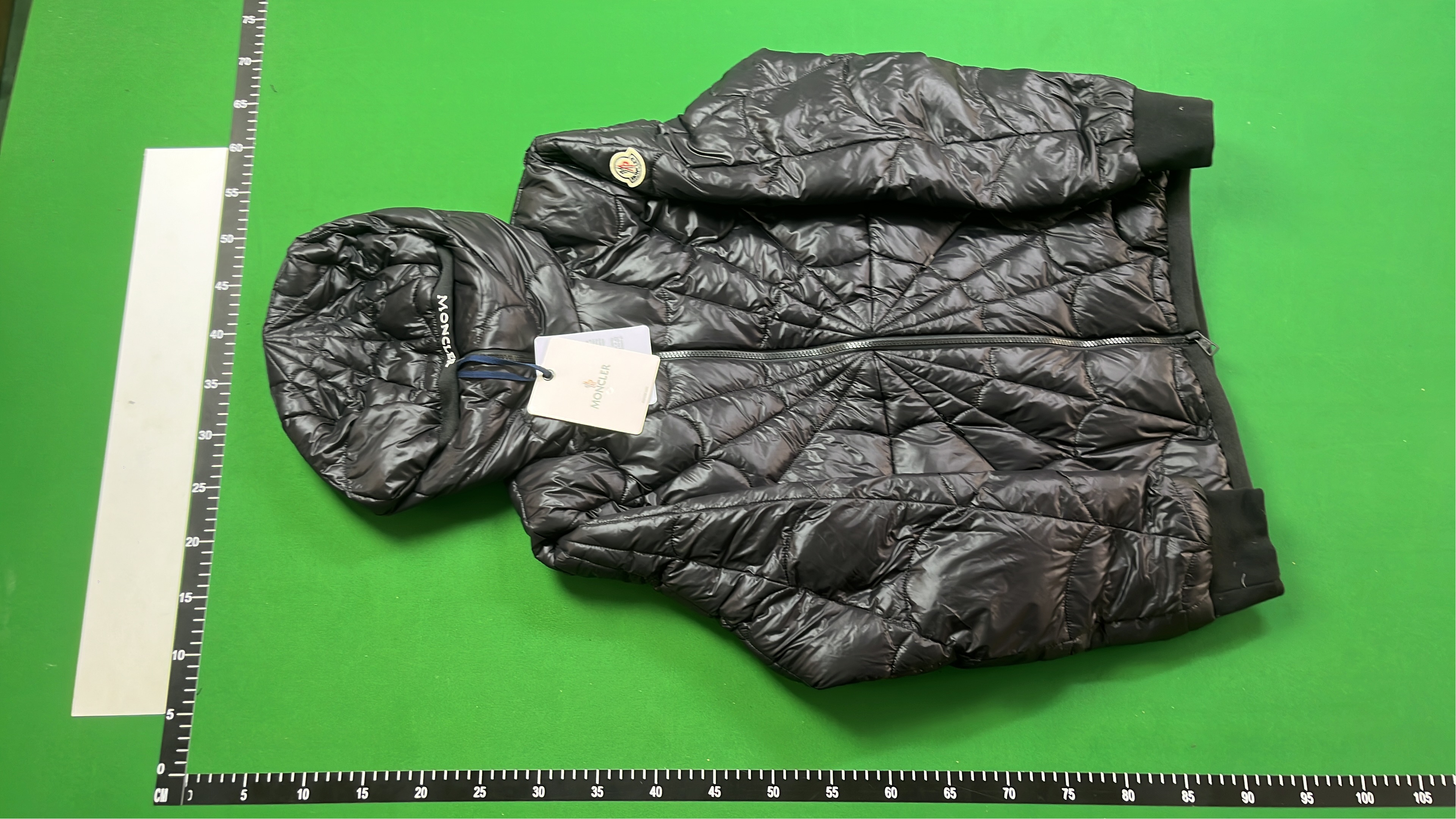 Moncler Black Hooded Puffer Jacket with Quilted Design