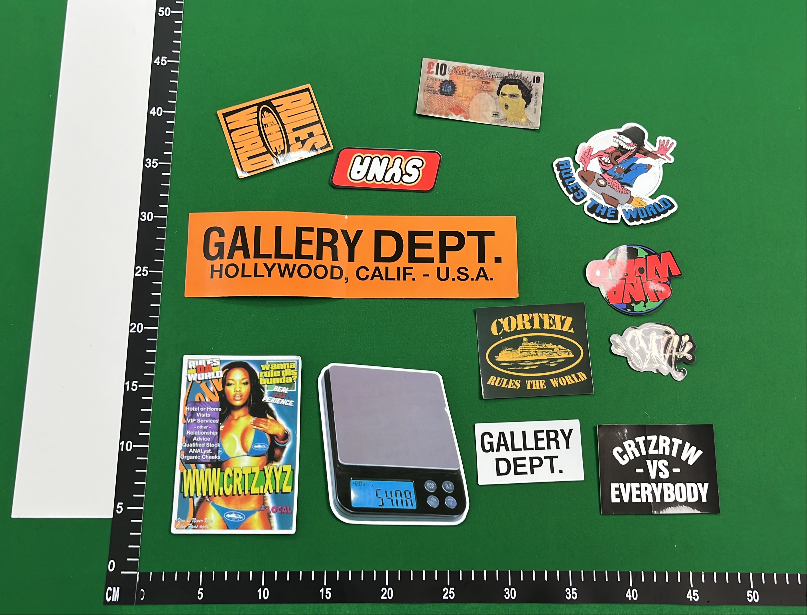 Gallery Dept. Sticker Pack with Graffiti Art & Currency Designs