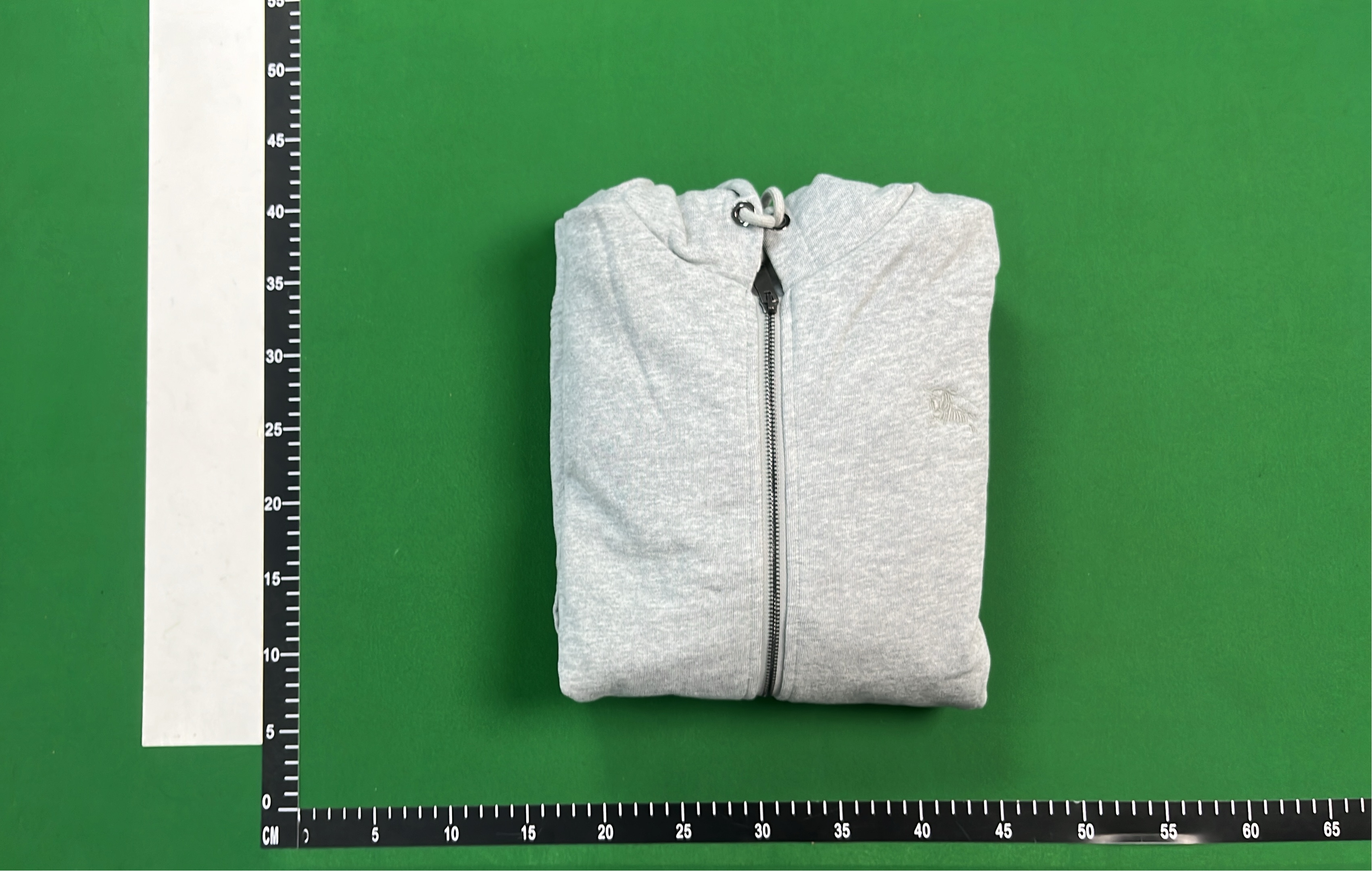 Black Hoodie with Zipper and Plaid Lining