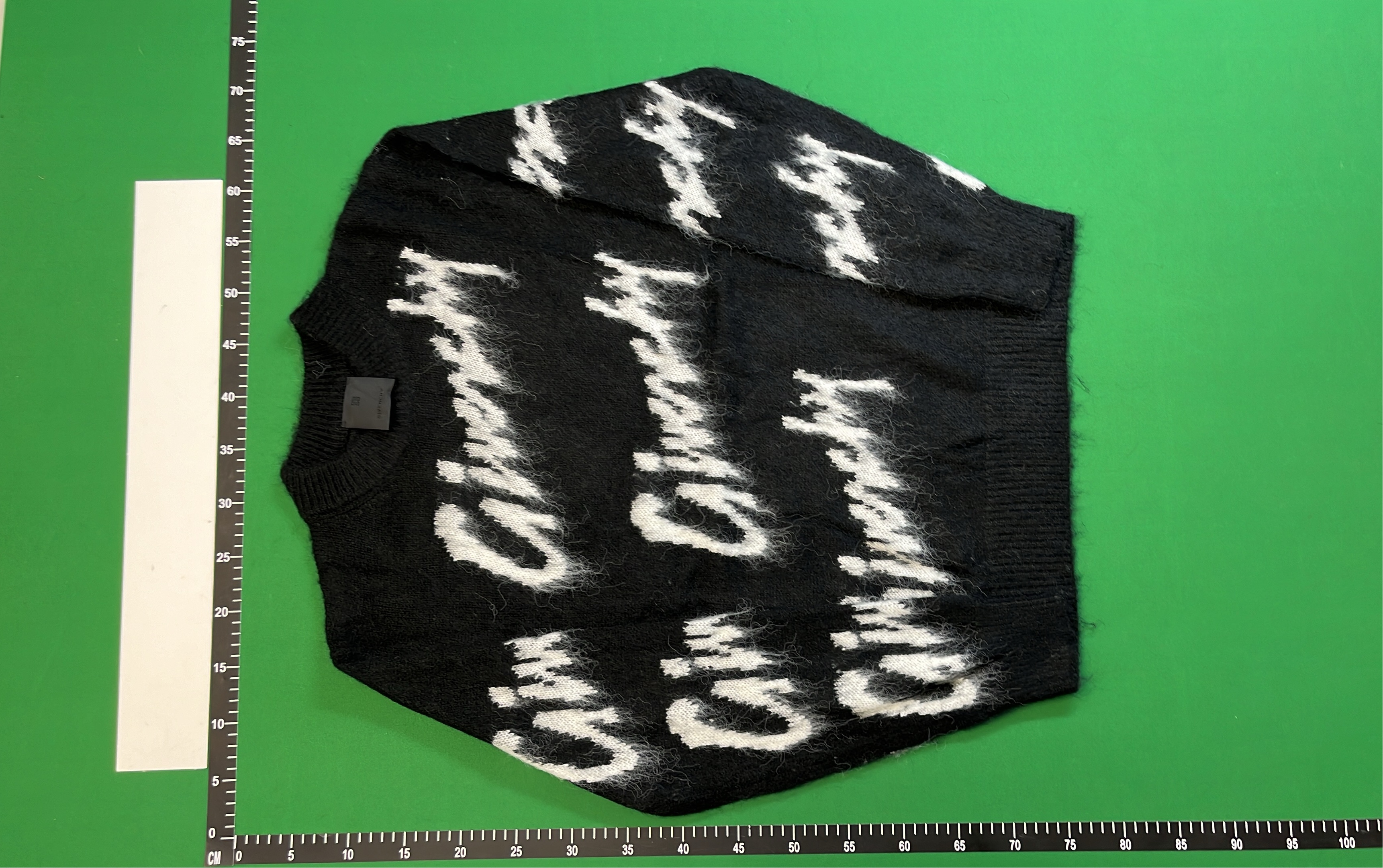 Distressed Black Oversized Sweater