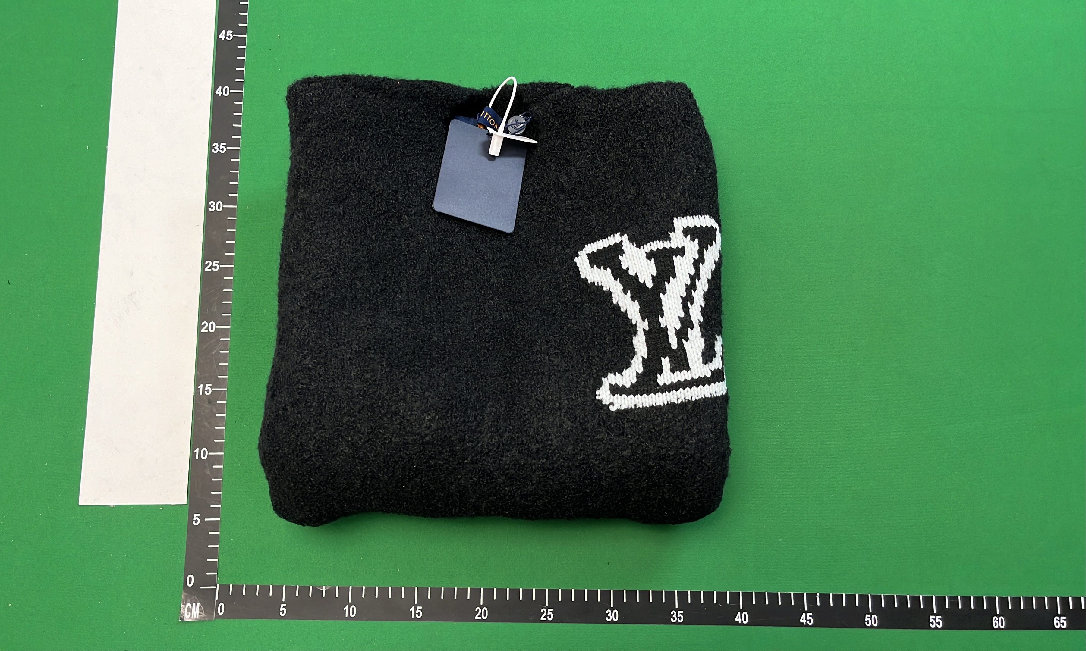 Black Knit Sweater with Monogram Logo