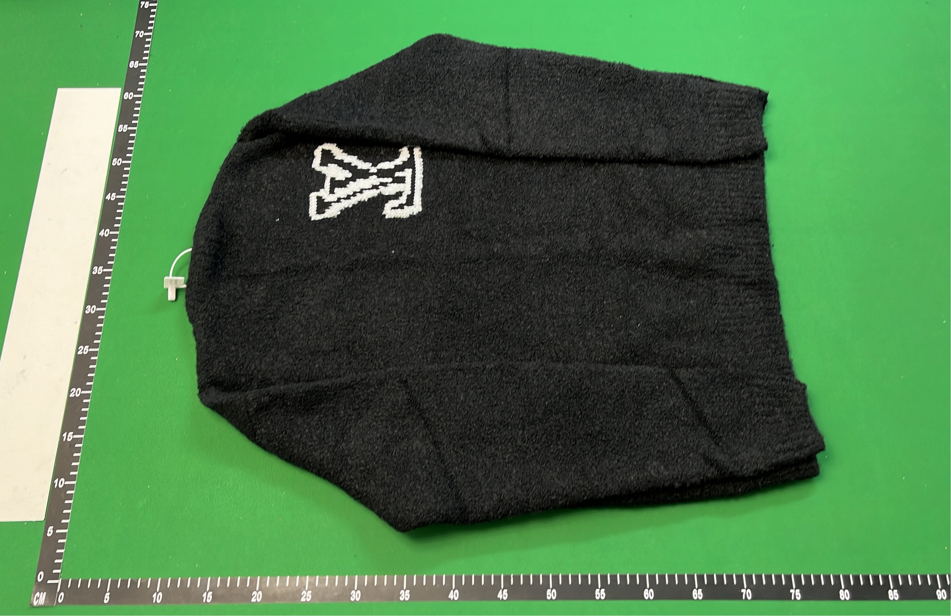 Black Knit Sweater with Monogram Logo