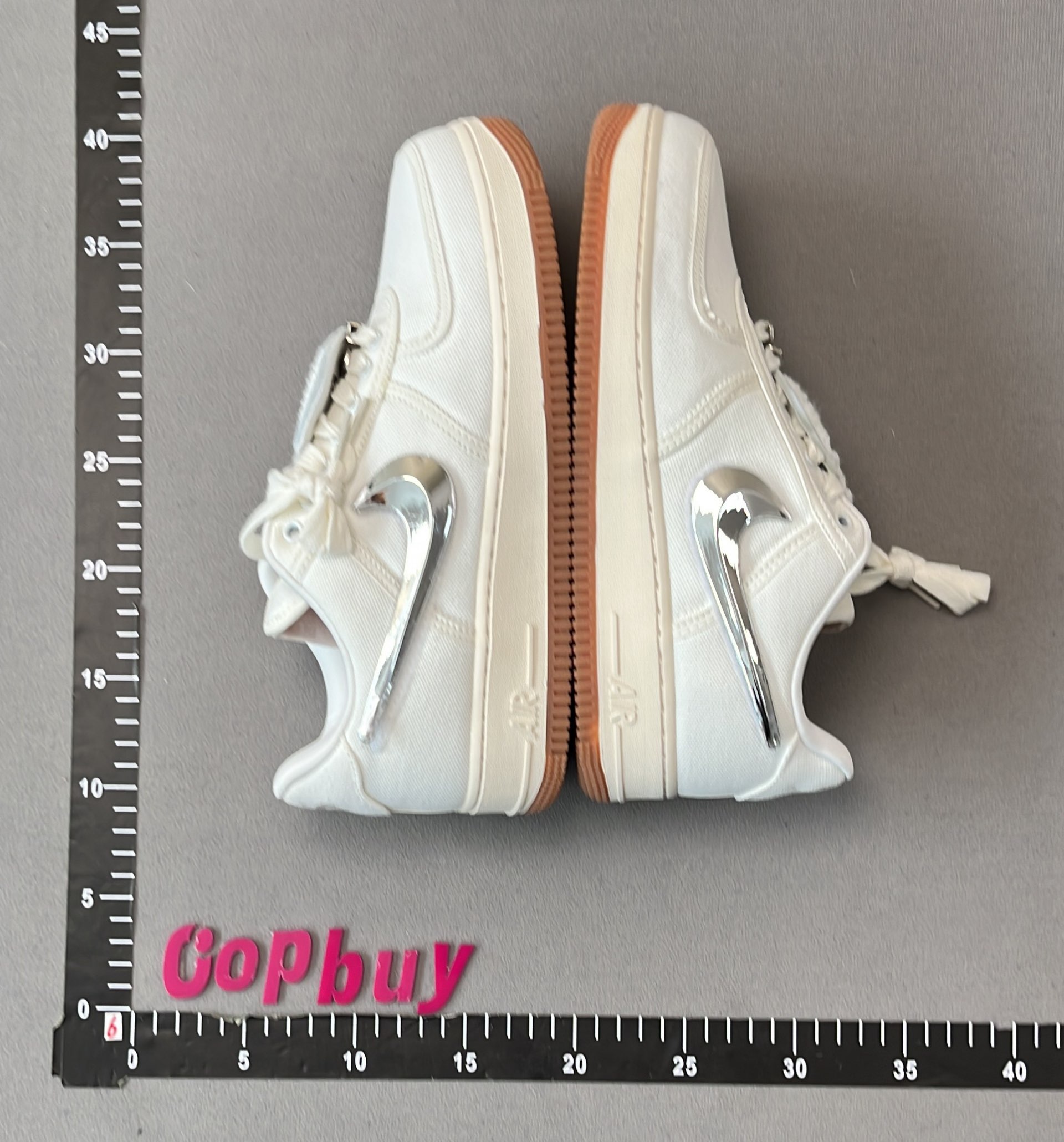 Nike Air Force 1 Low White Silver Swoosh Sneakers