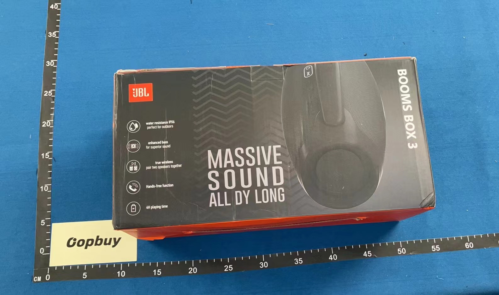 JBL Boombox 3 Portable Bluetooth Speaker - Black