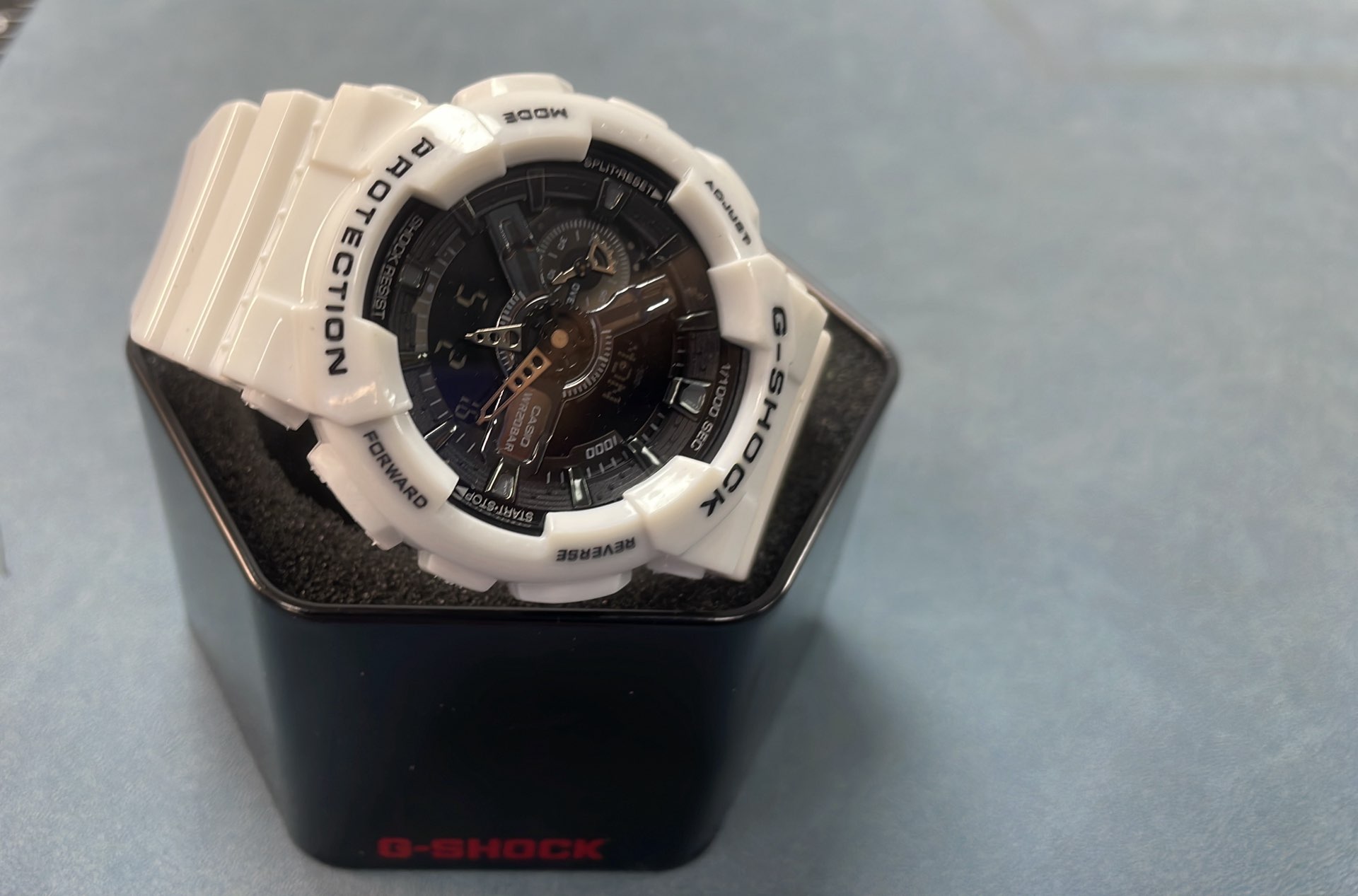 Casio G-Shock GA-110 White Resin Watch with Black Dial