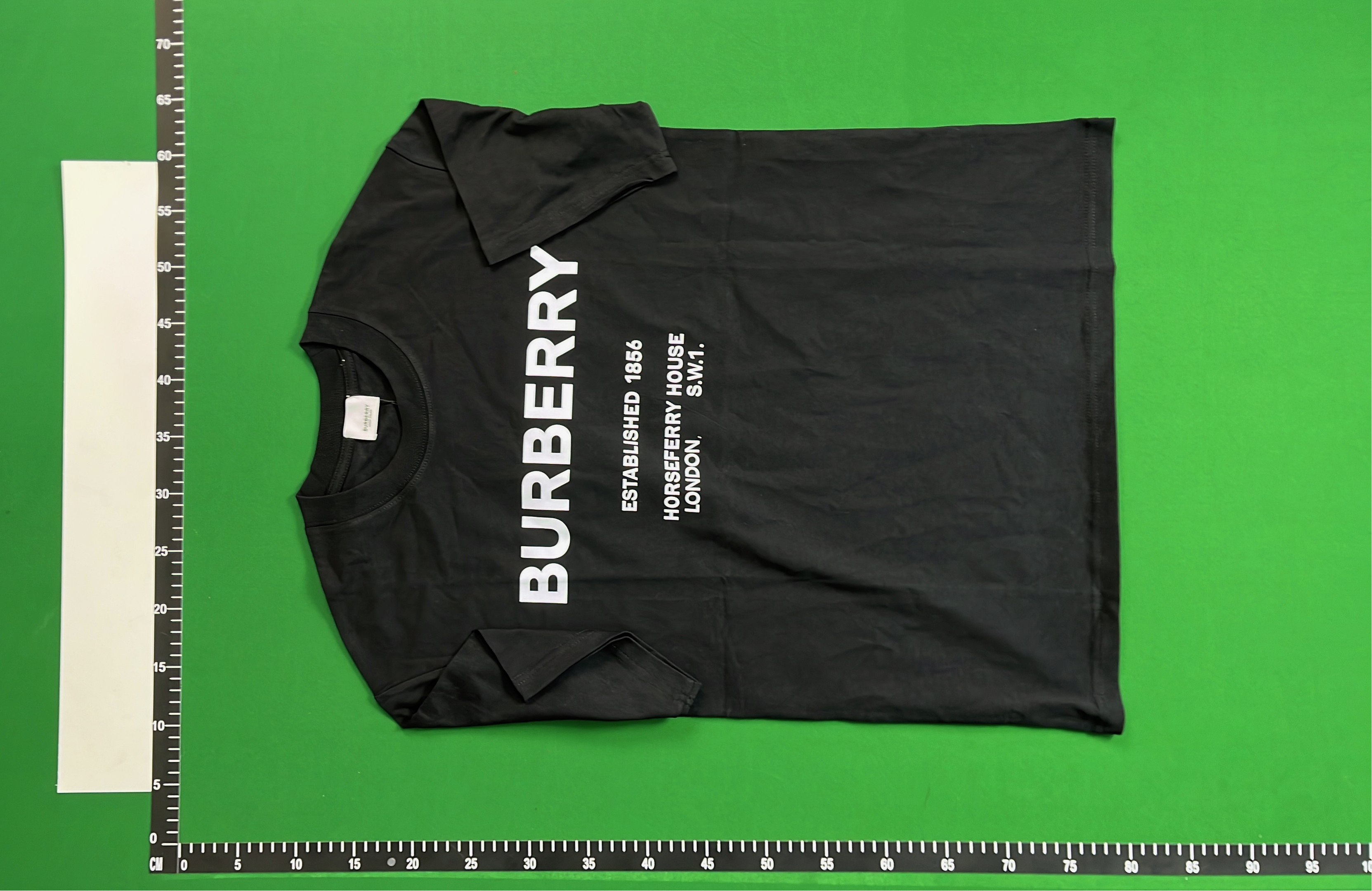 Burberry Black T-Shirt with White Logo Print